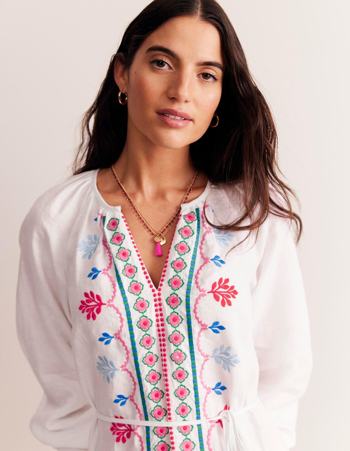 boden white embroidered dress Bronx And Banco Maia White Lace Tie Shoulder Mini Dress main image 1