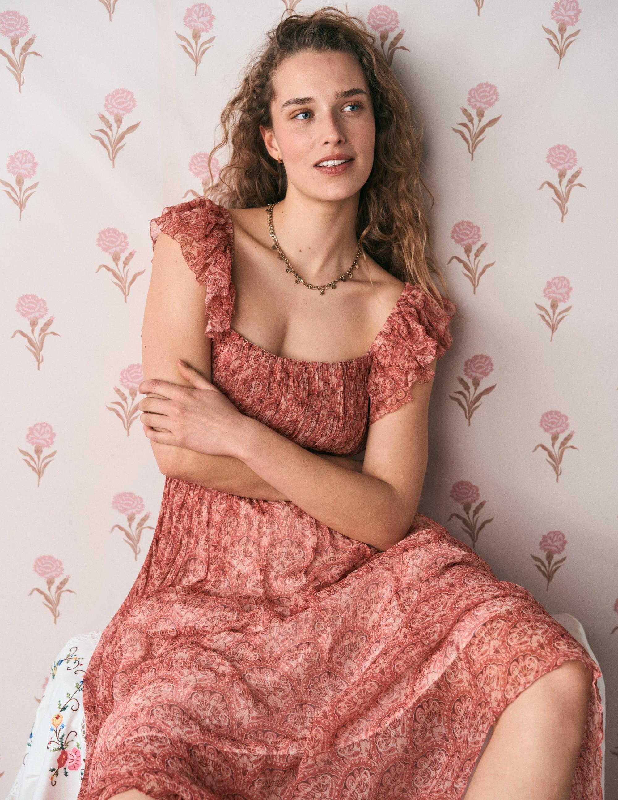boden pink maxi dress Boden Women's Silvia Boned Bodice Maxi Dress