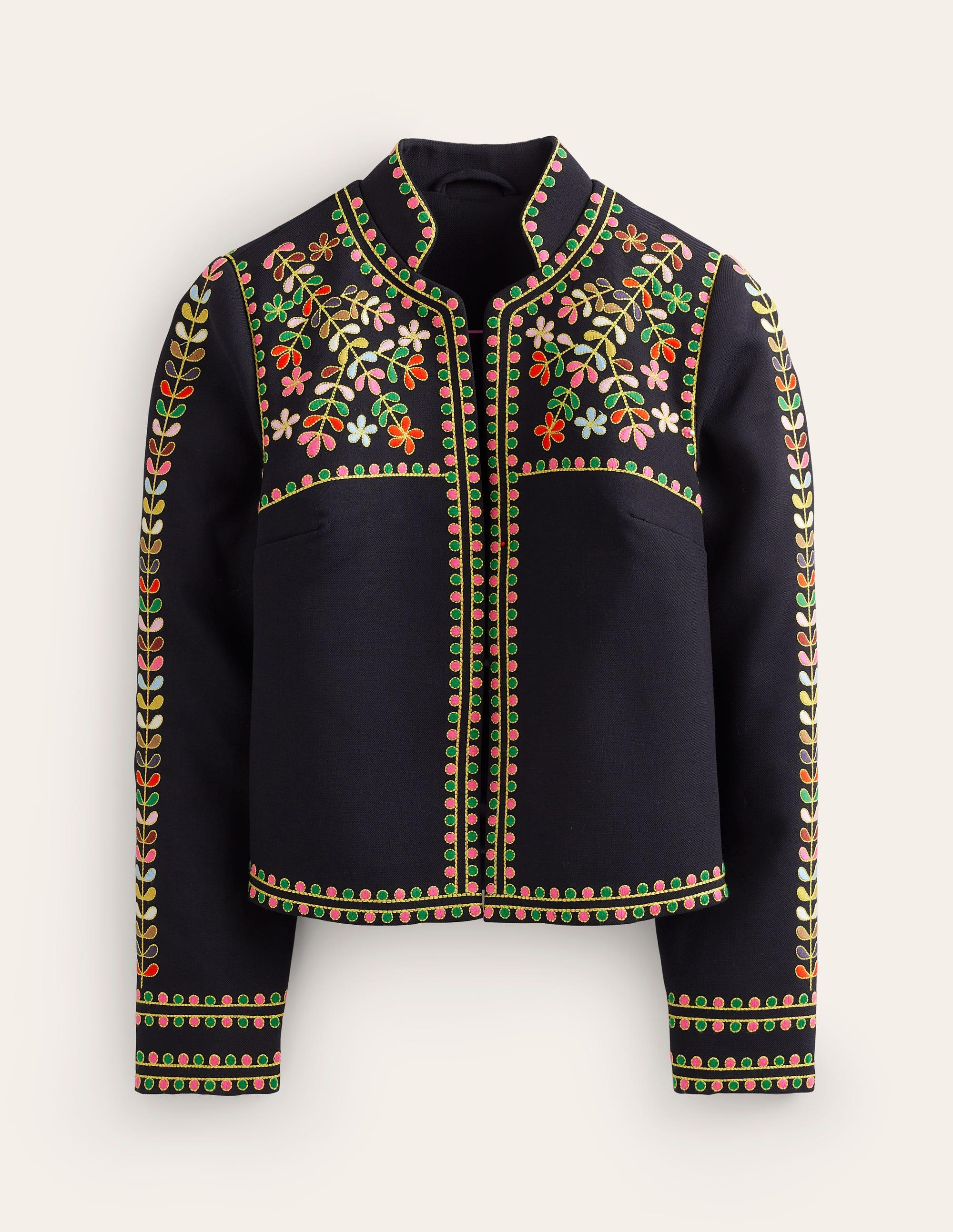Boden Embroidered Icon Jacket in Black Lyst UK
