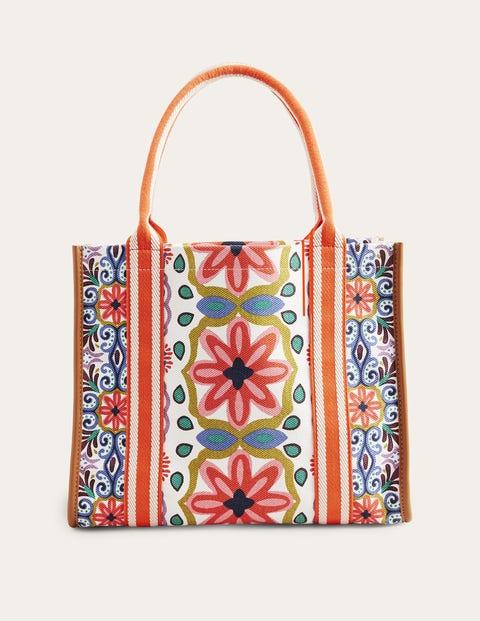 Boden Tilda Canvas Tote Bag Tapestry Geo in Red Lyst