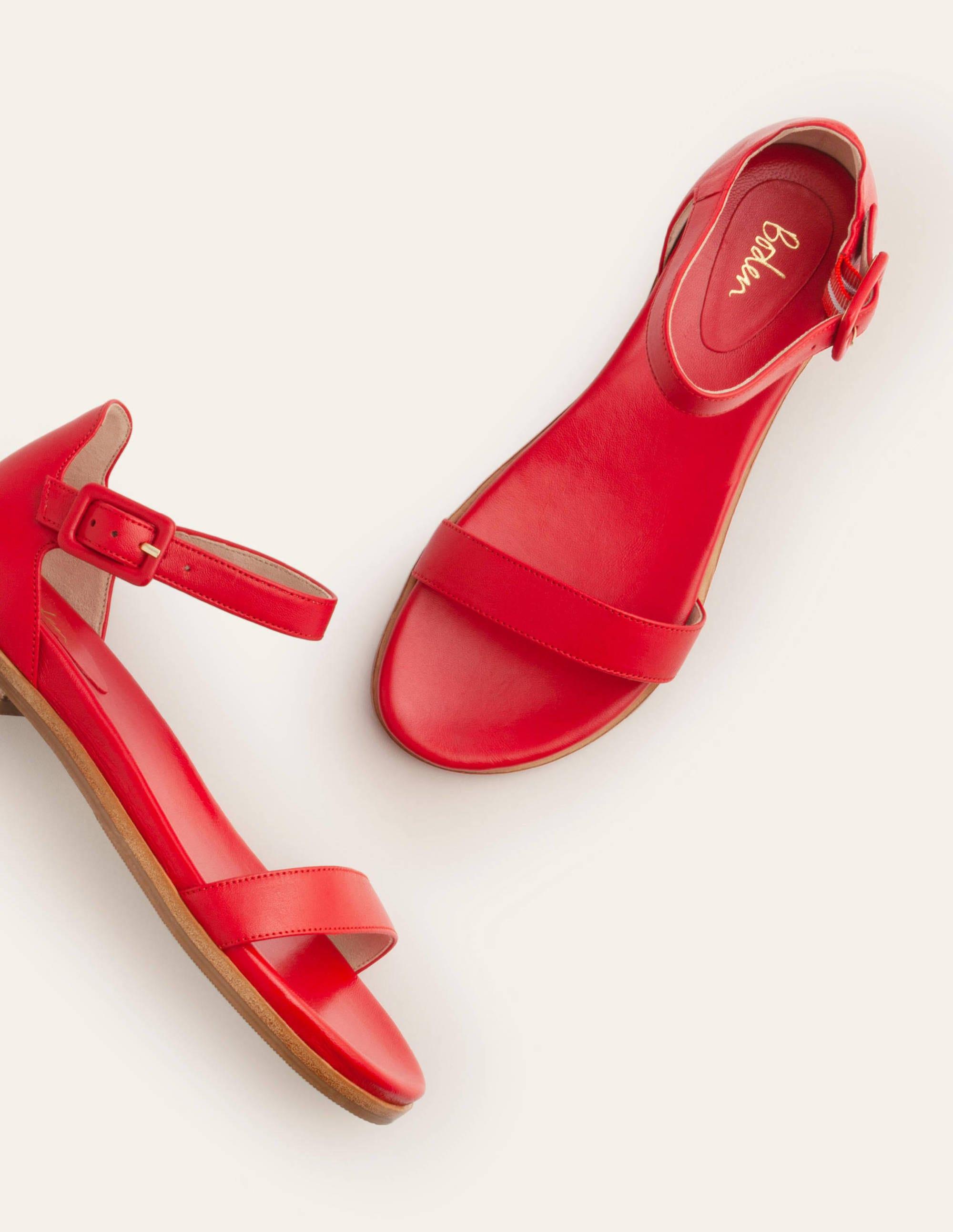 boden red sandals