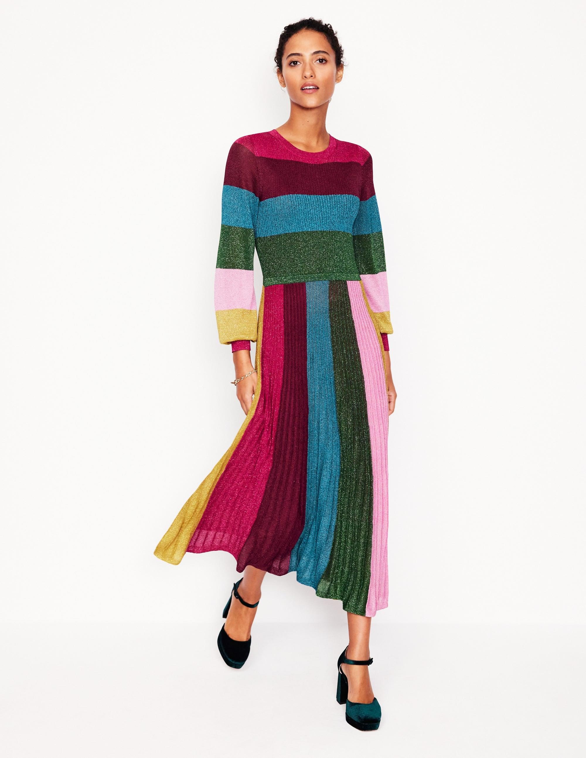 Boden Ribbed Metallic Party Dress | Lyst