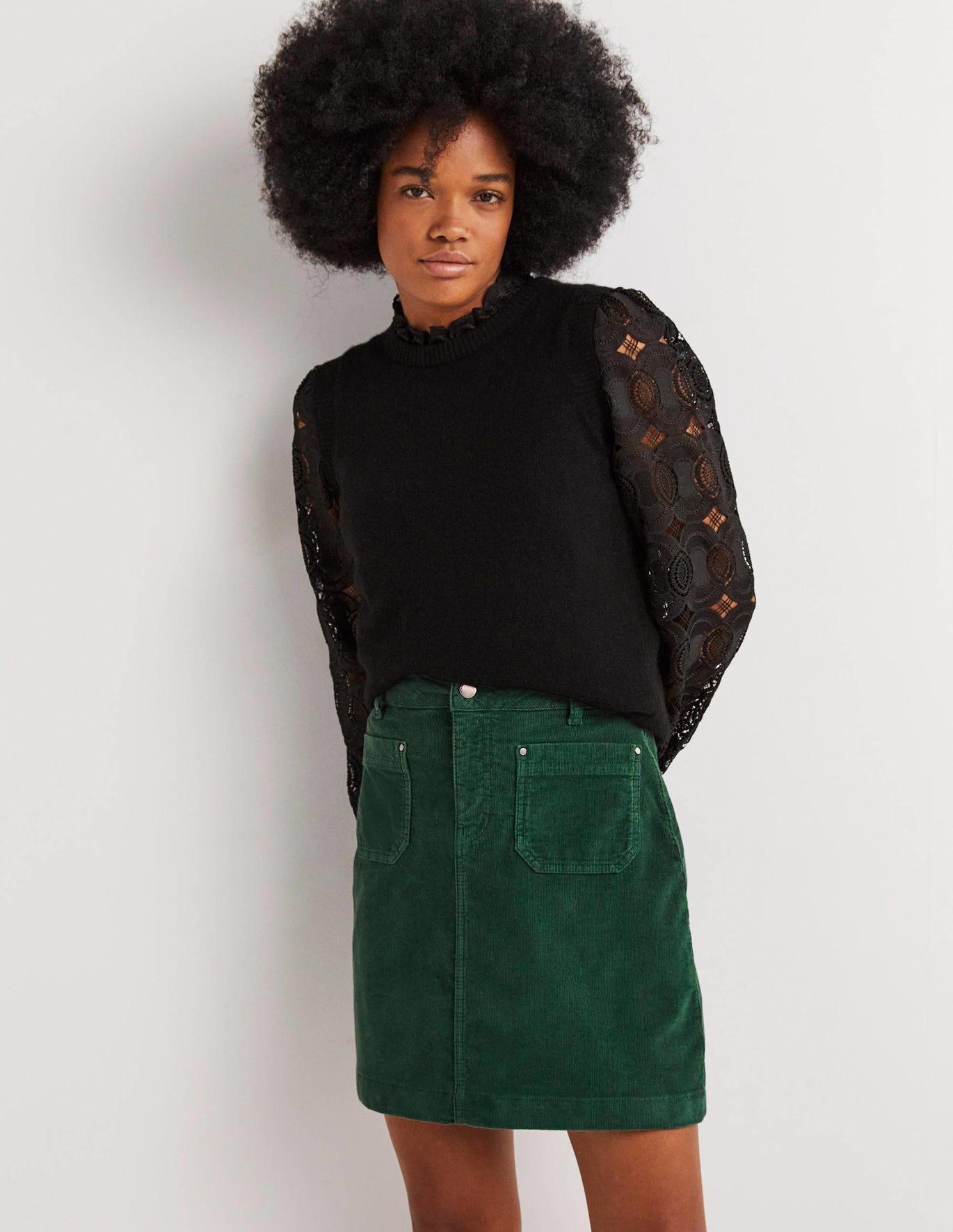 Boden Corduroy Mini Skirt in Green | Lyst
