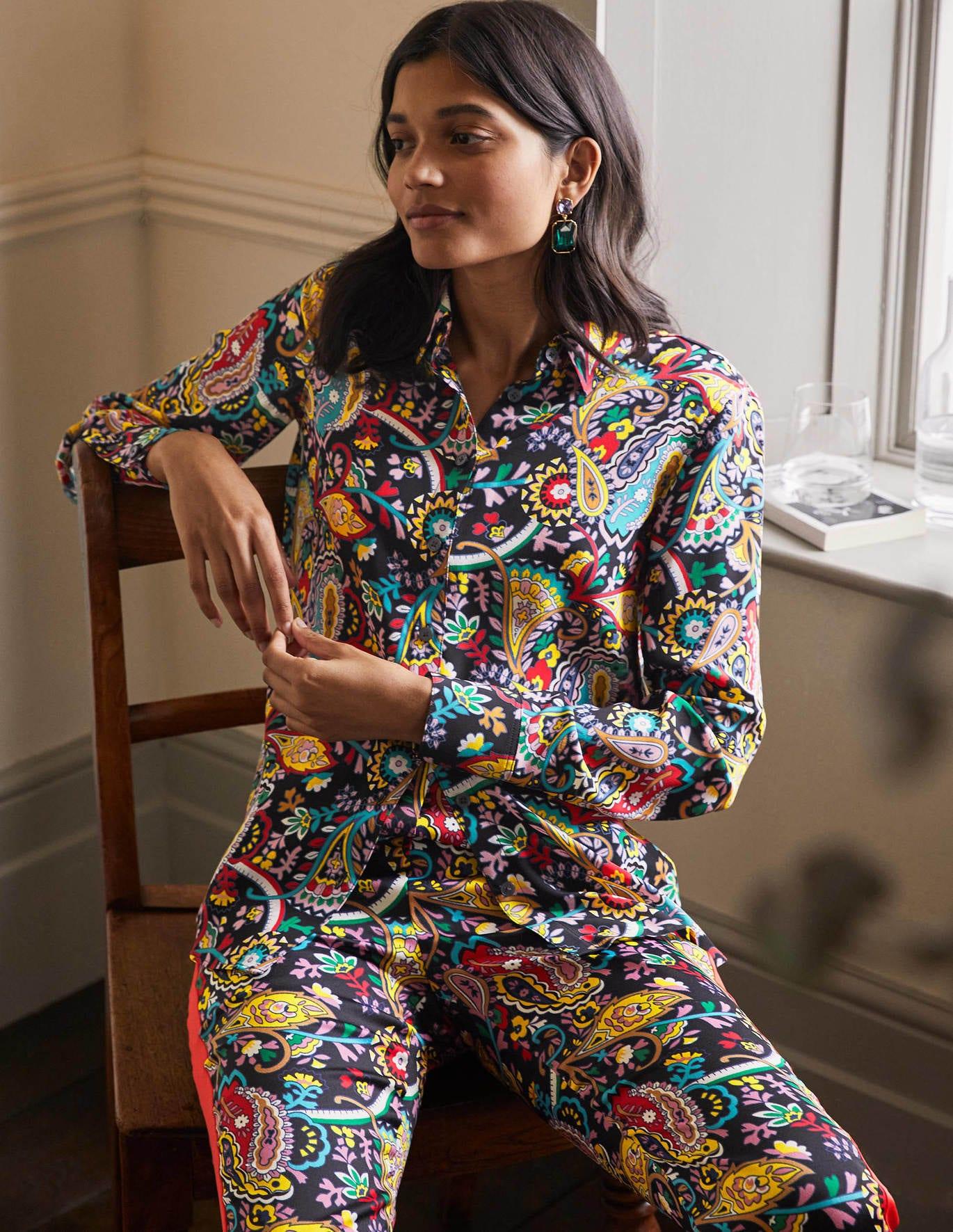 boden paisley silk shirt