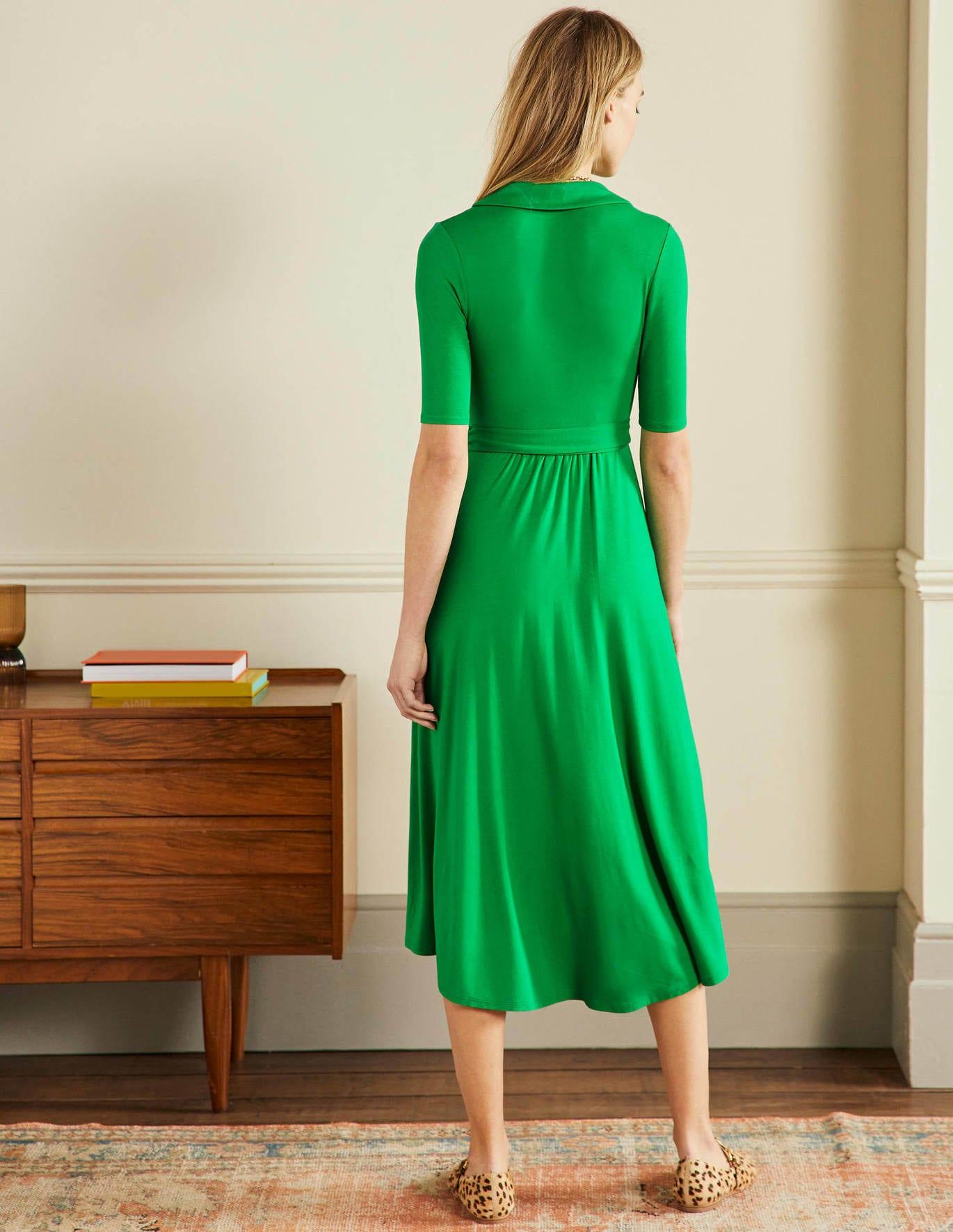 Boden Lavinia Jersey Wrap Dress Rich Emerald Rich Emerald in Green Lyst