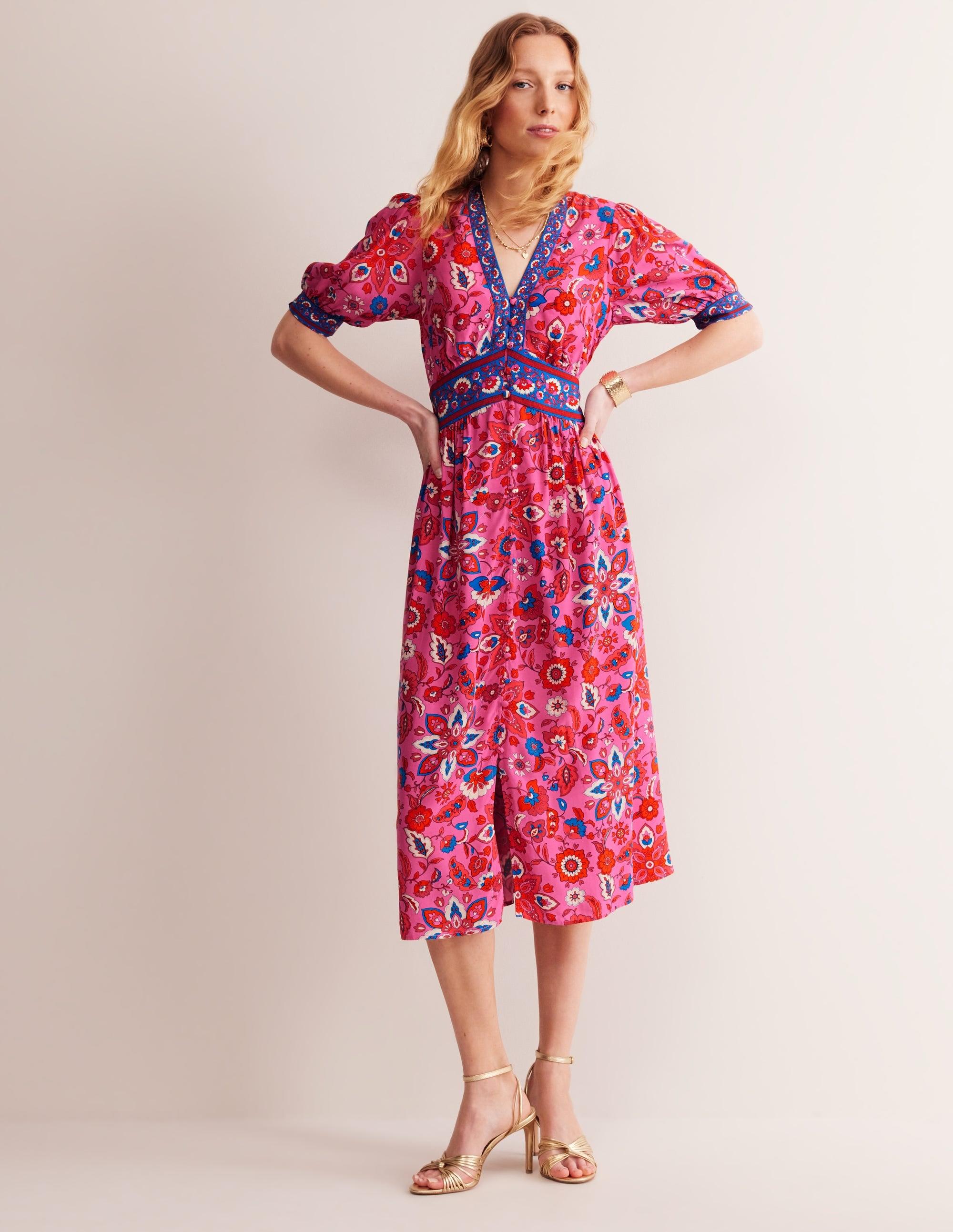 knee length dresses for ladies Shona Joy Elsa Tiered Midi Dress in Ecru – Coco & Lola main image 1
