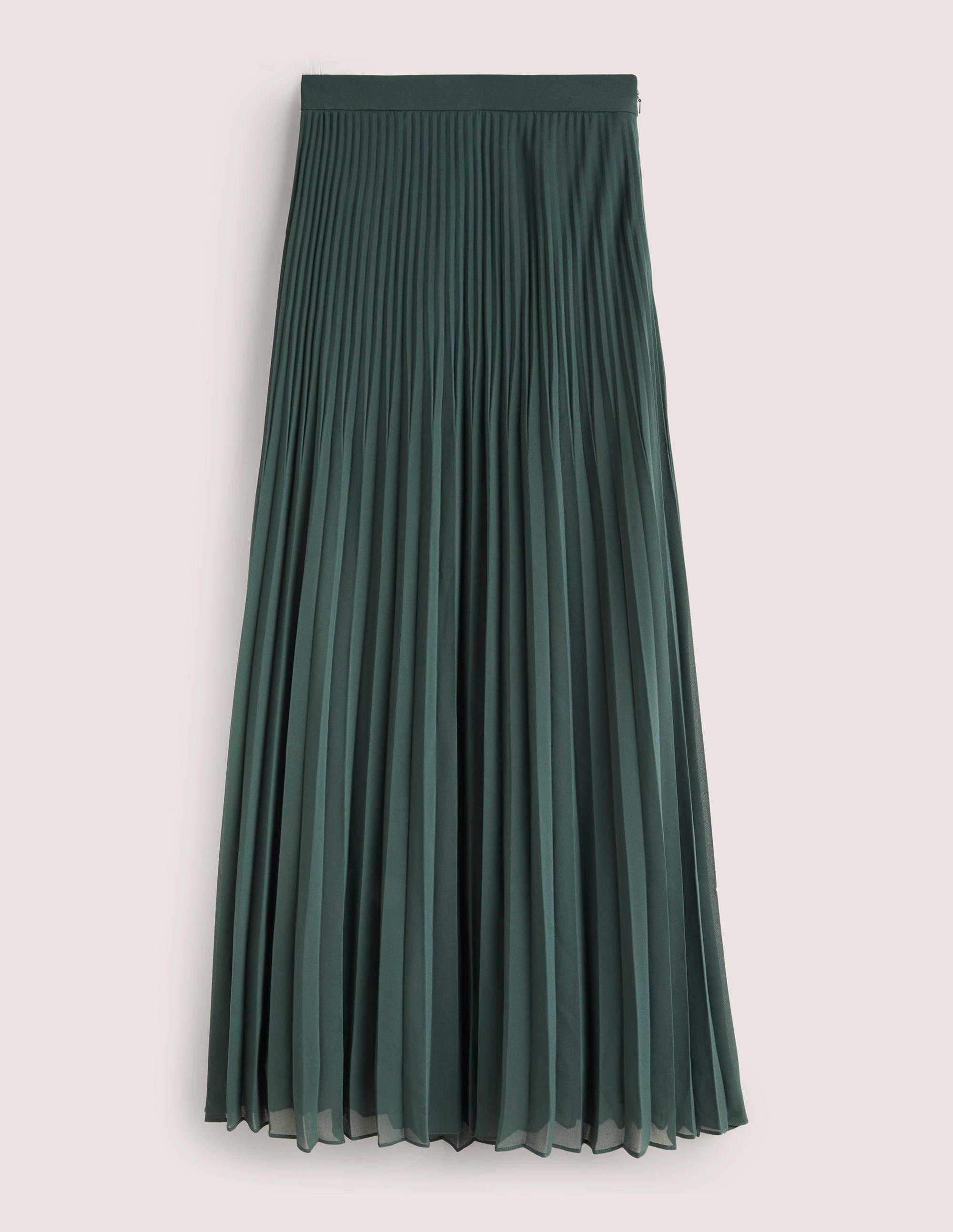 Boden Pleated Party Maxi Skirt in Green | Lyst UK