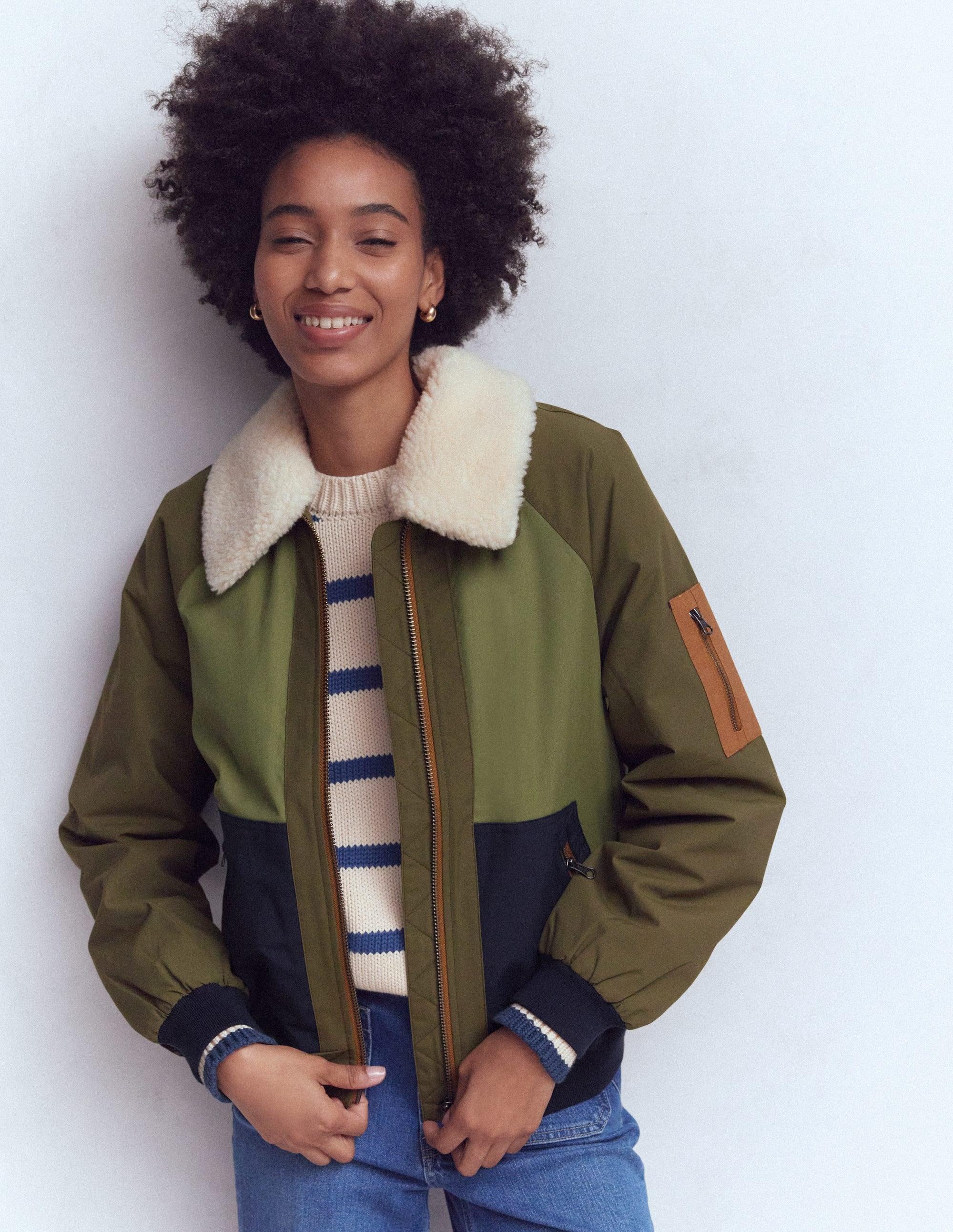 Parka en coton ciré Boden - Veste de pluie doublée - Imperméable britannique - Imperméable à capuche - France
