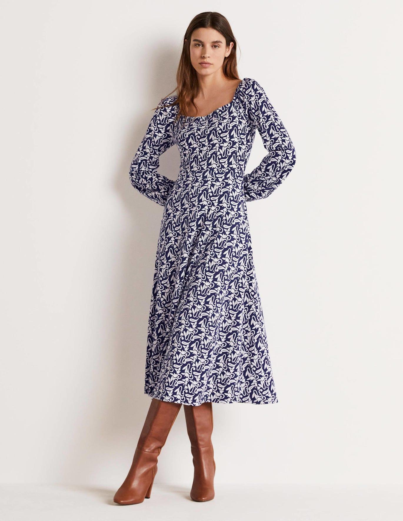 boden square neck jersey maxi dress Boden jersey dresses