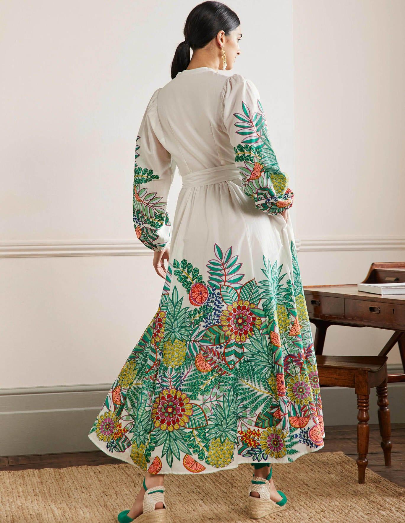 green pineapple garden organic cotton maxi dress Green Pineapple Garden Organic Cotton Maxi Dress