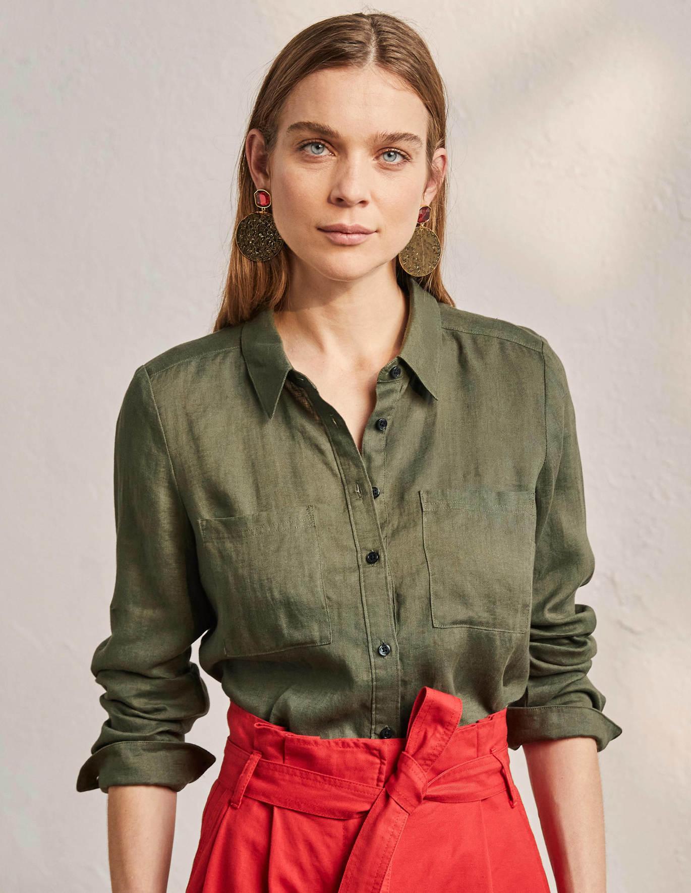 Boden Linen Shirt Green | Lyst