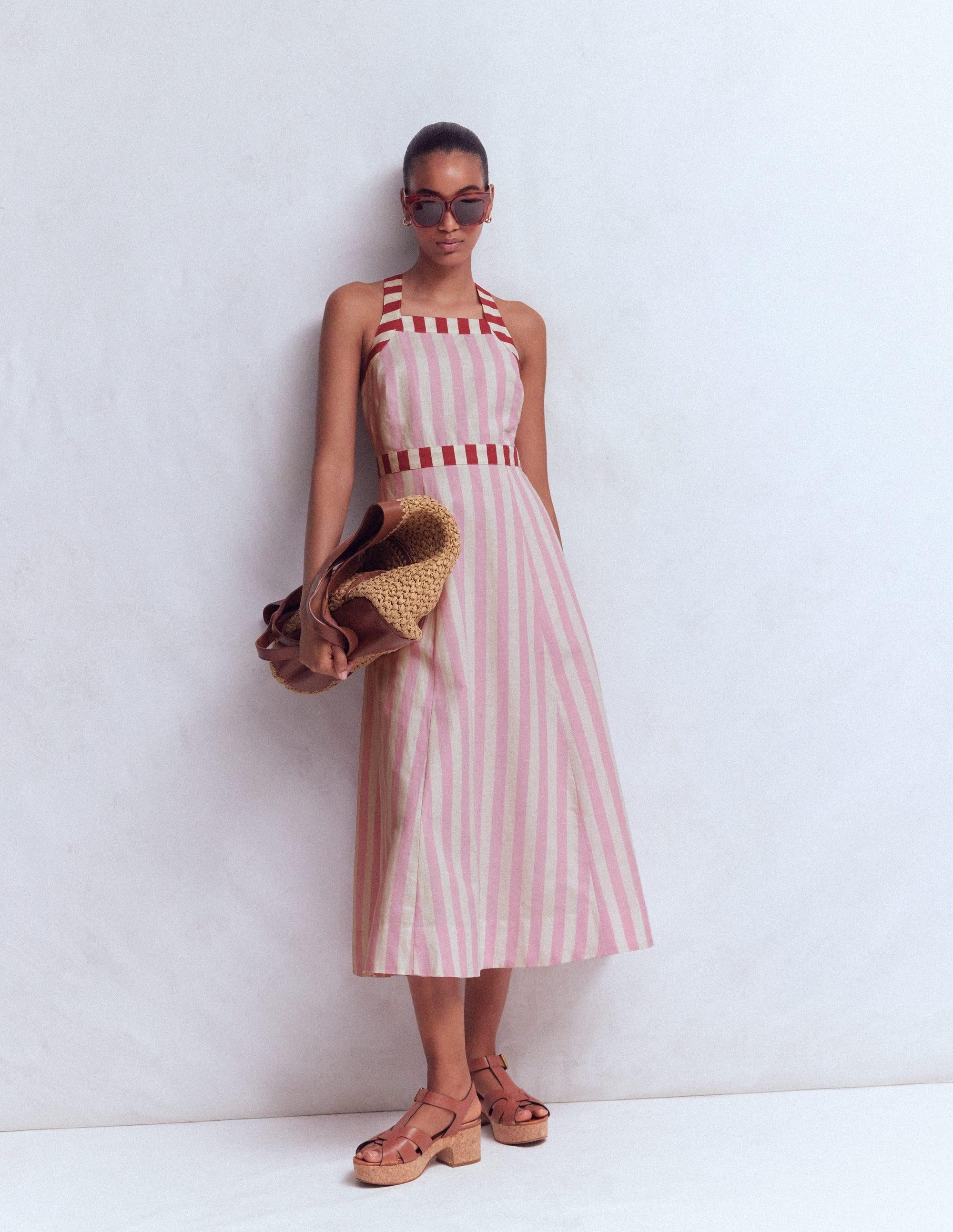 a line trapeze dress A-Line Swing Trapeze Midi Dress Floral – iconic luxe main image 0