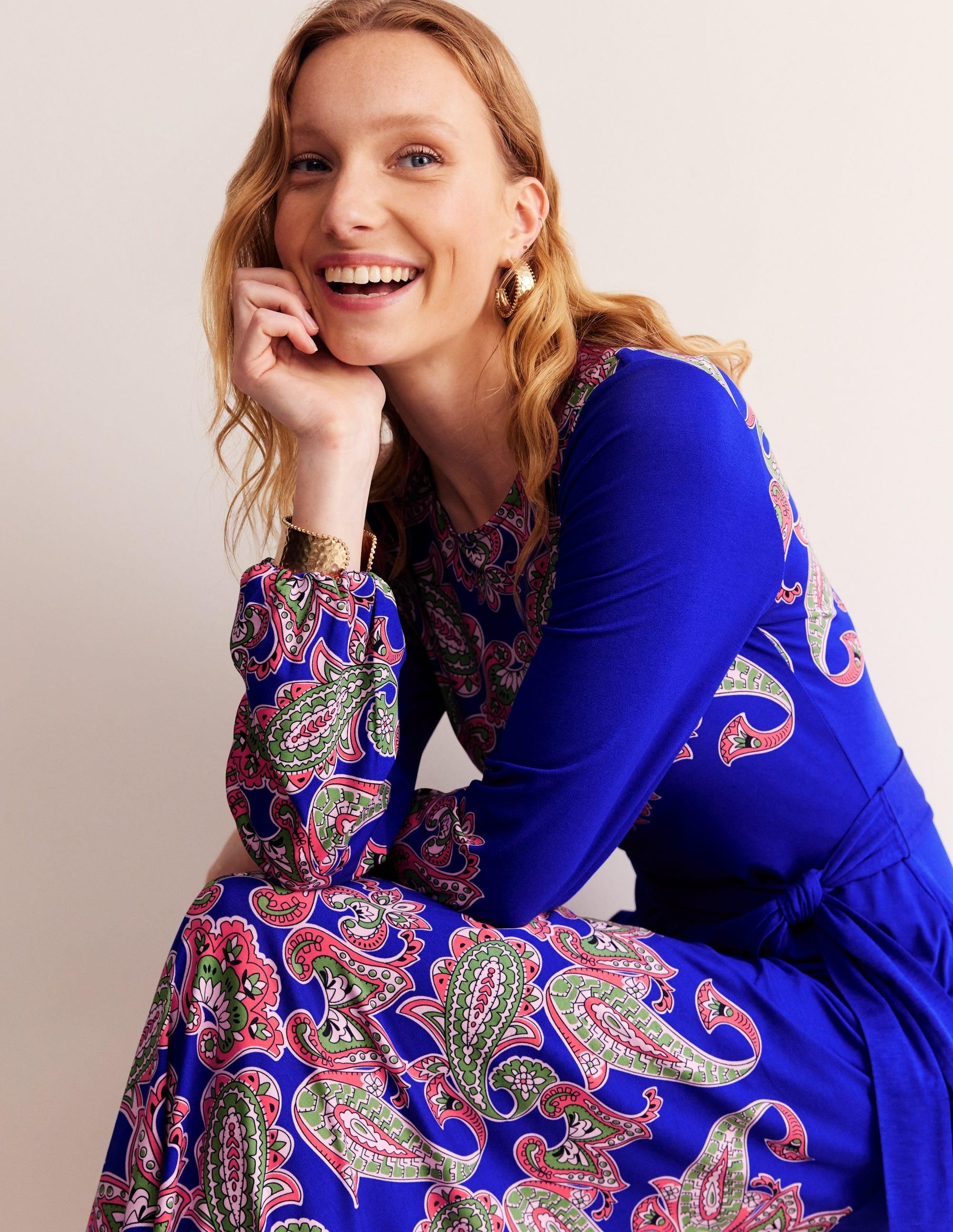 Boden Placement Print Jersey Dress Green, Mosaic Terrace | Lyst
