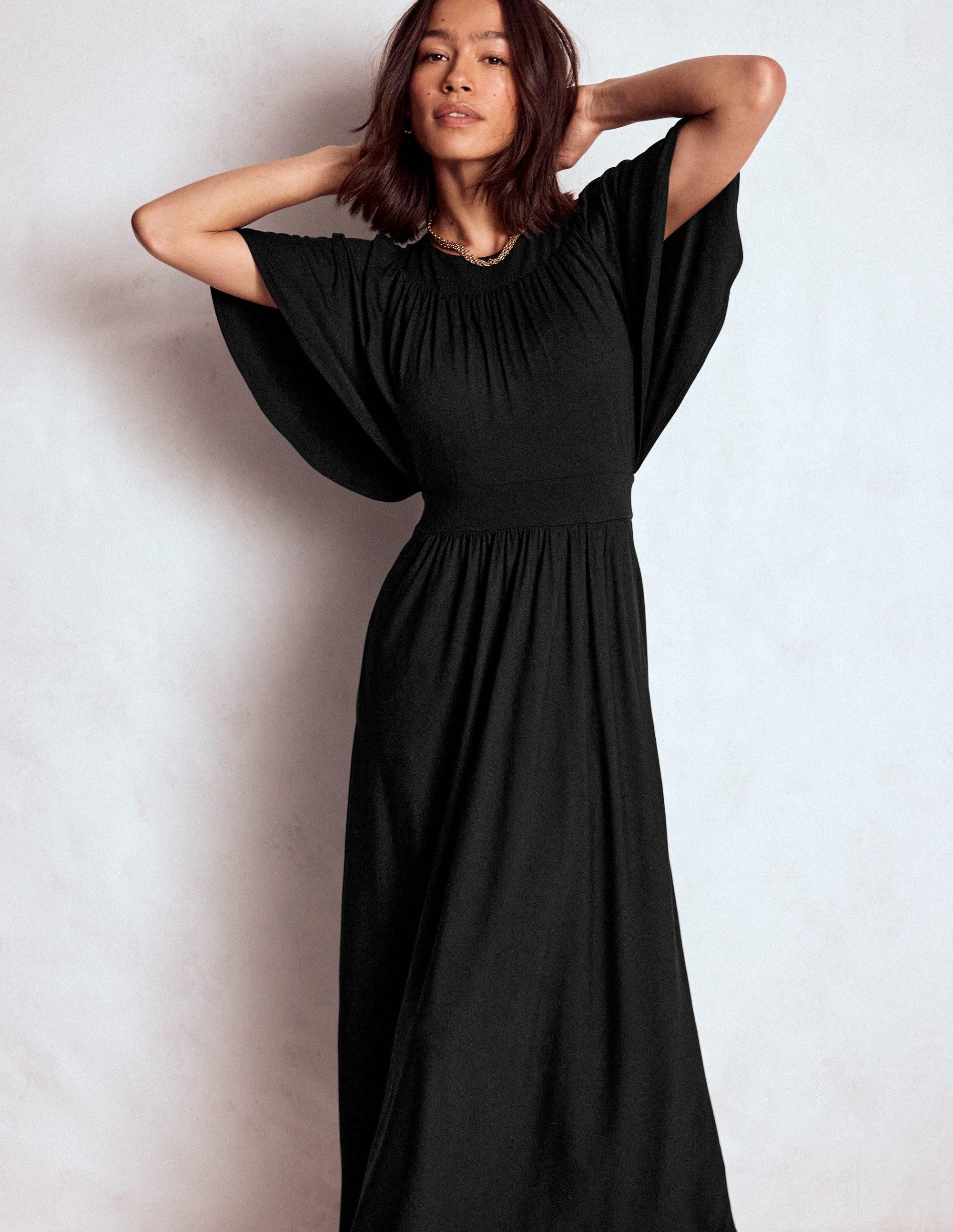 Boden Yoke Panel Maxi Dress in Black | Lyst UK