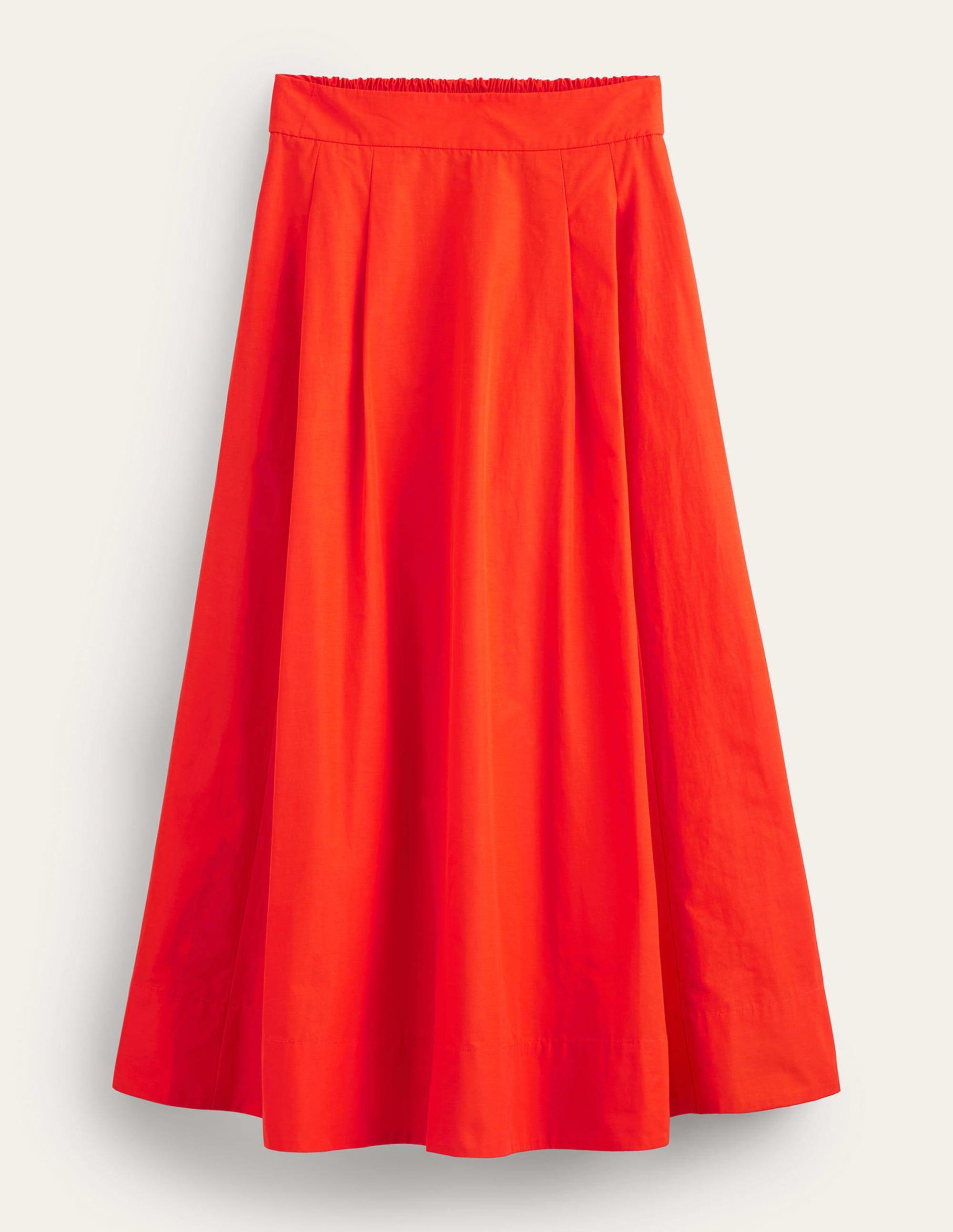 Boden red midi clearance skirt