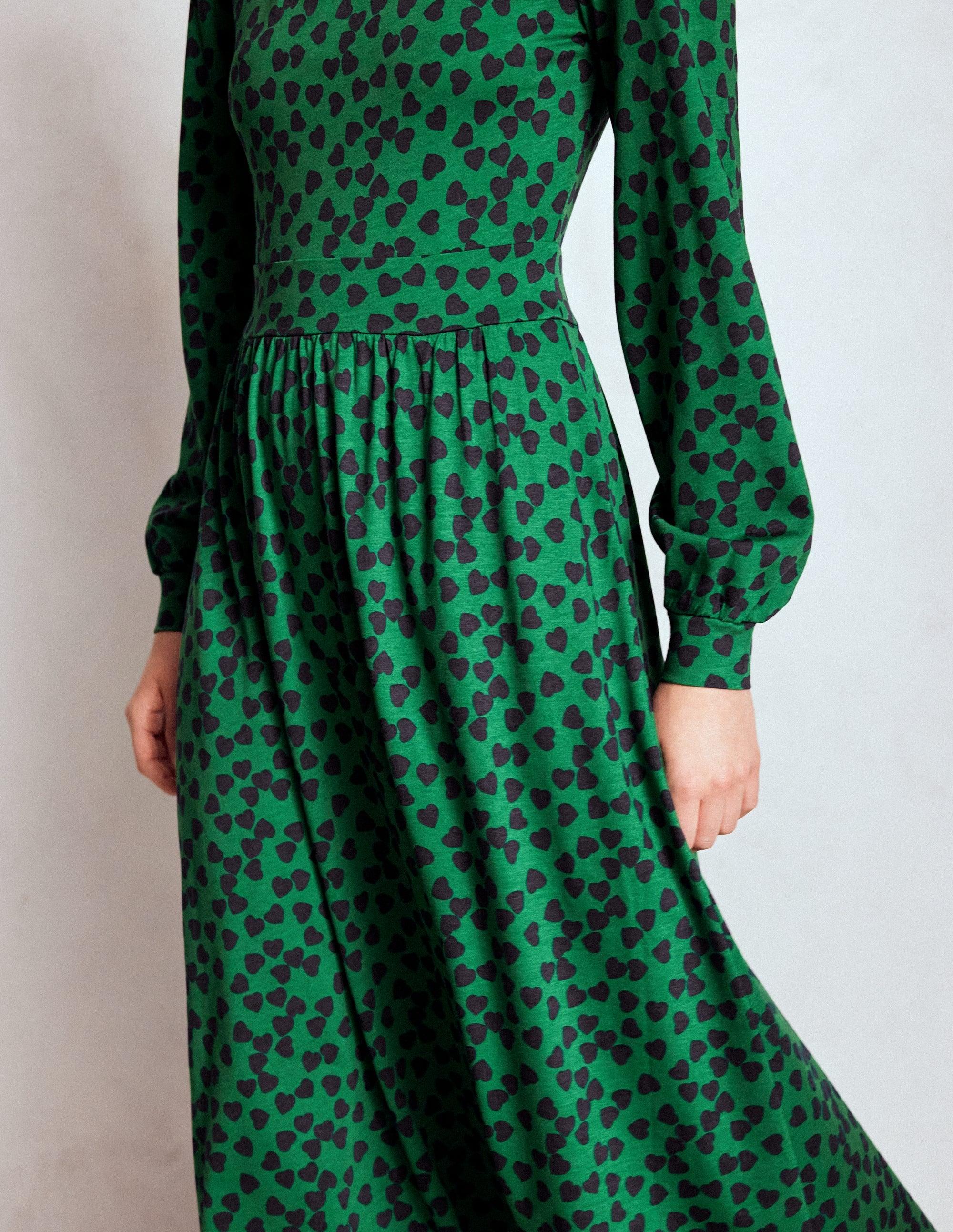 Boden Alexandra Jersey Midi Dress-French, Heart Cascade in Blue | Lyst UK