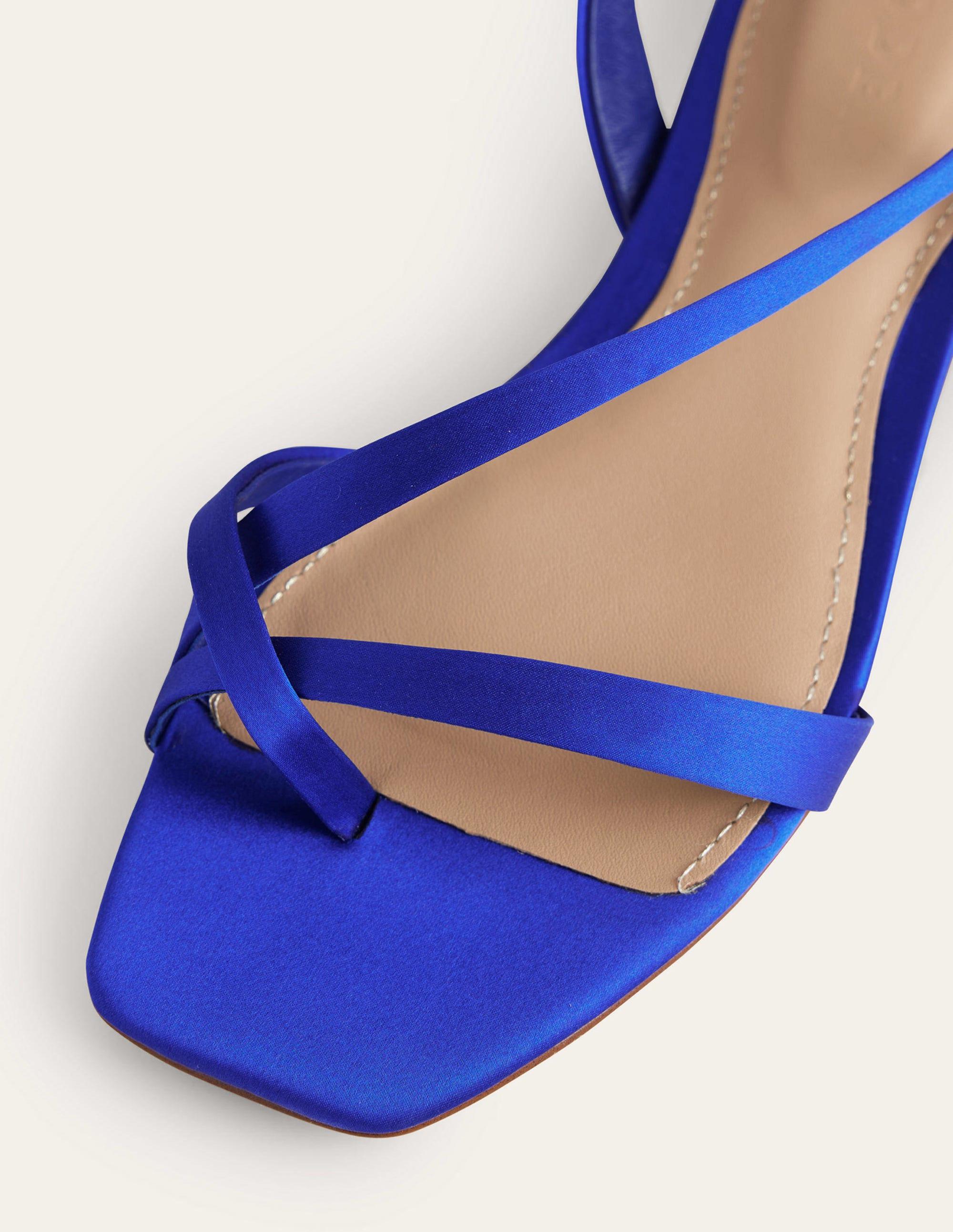 Royal blue flat sandals store