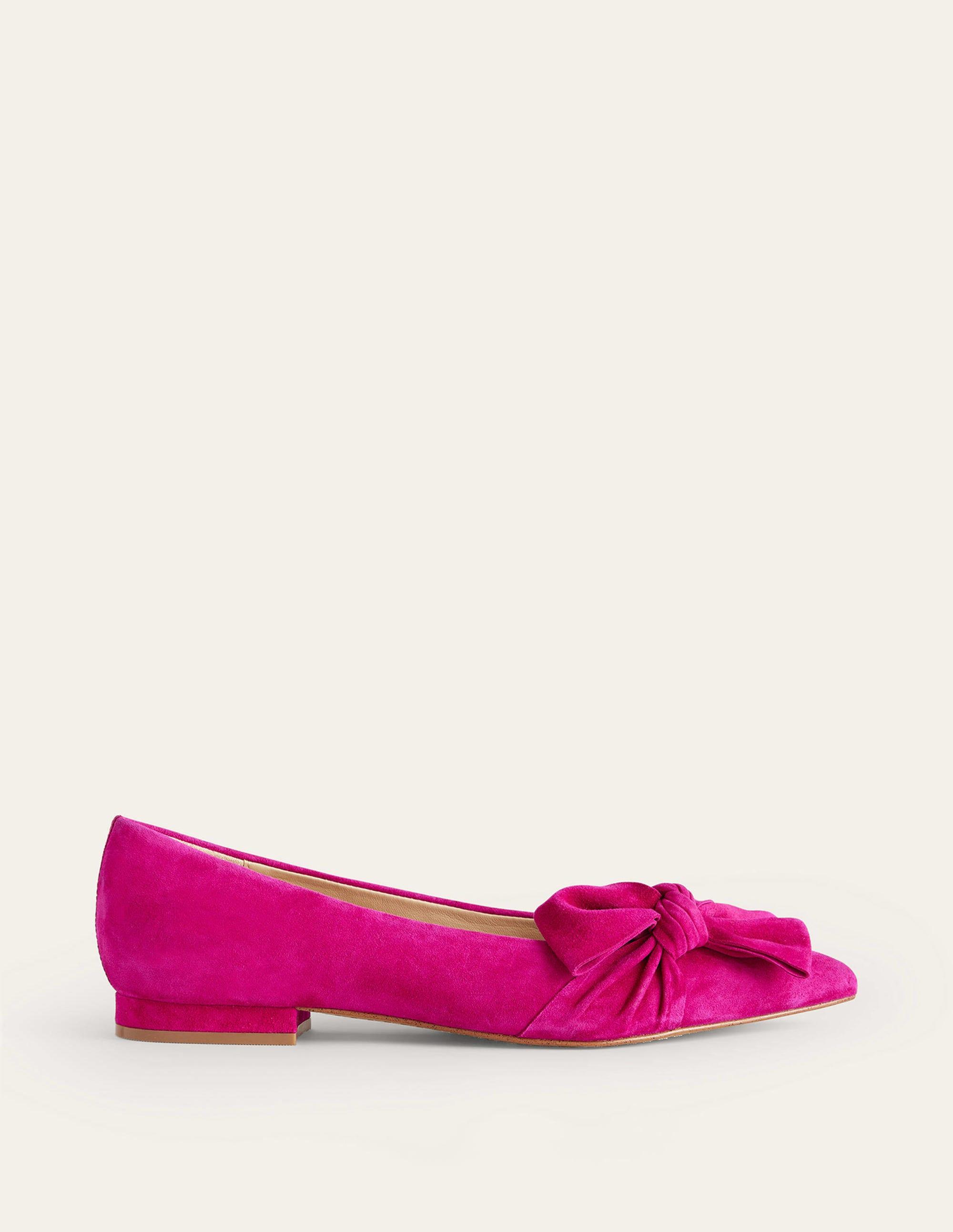Boden Bow Ballet Flats in Pink | Lyst UK