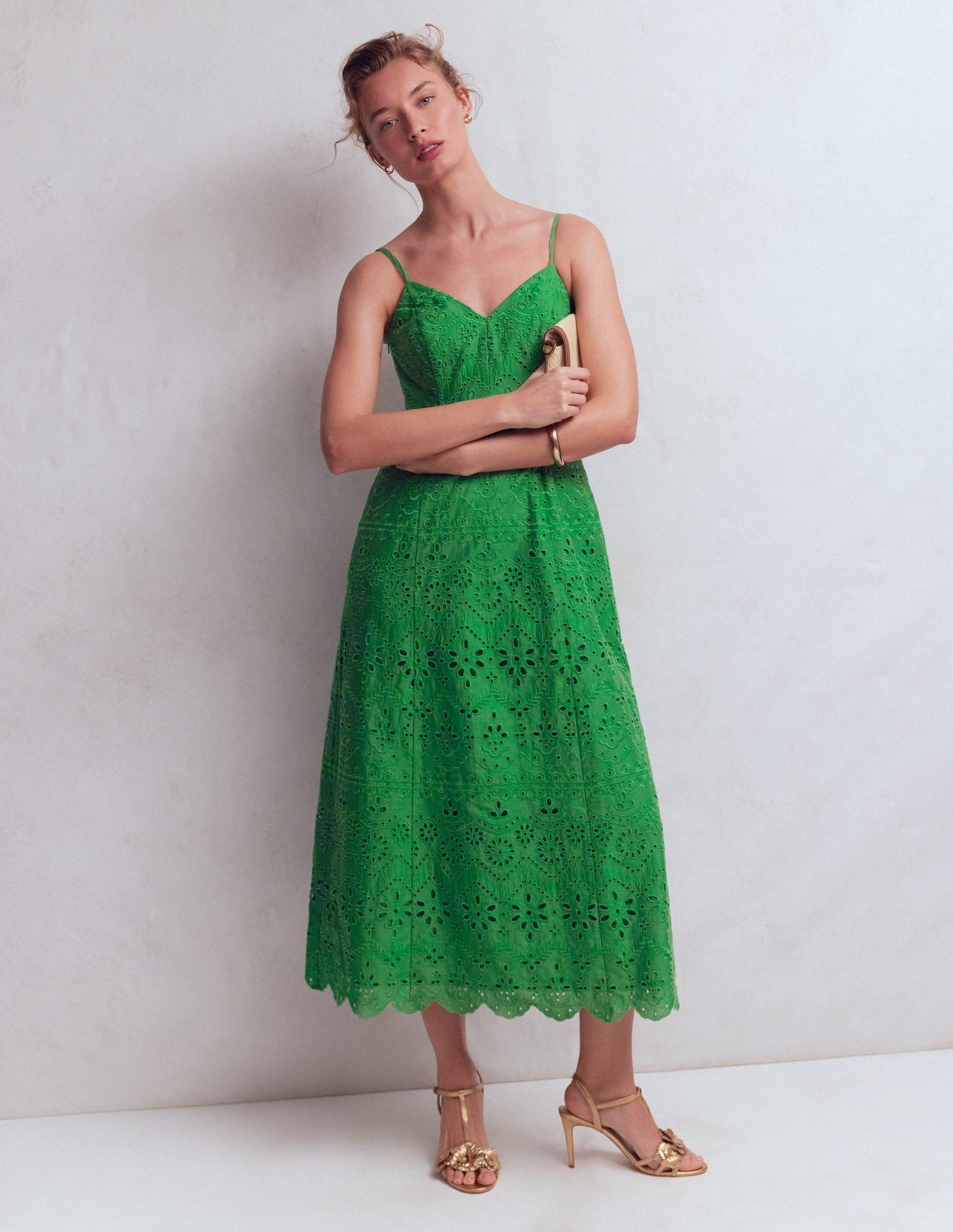 green emerald velvet dress Seam Detail Fit & Flare Dress-Multi Colourblock main image 0