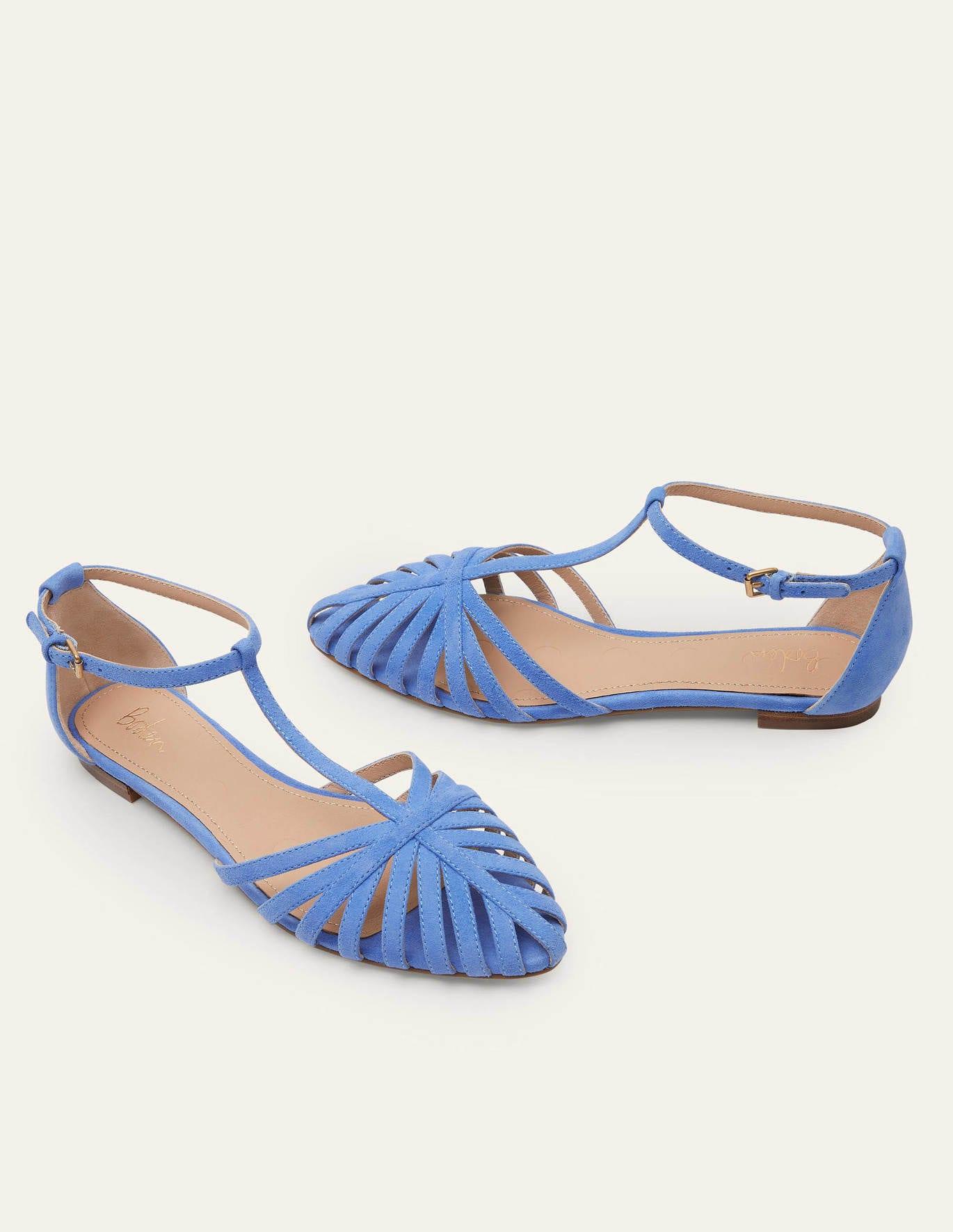 Boden Tess Cage Flat Sandals Grape Hyacinth in Blue | Lyst