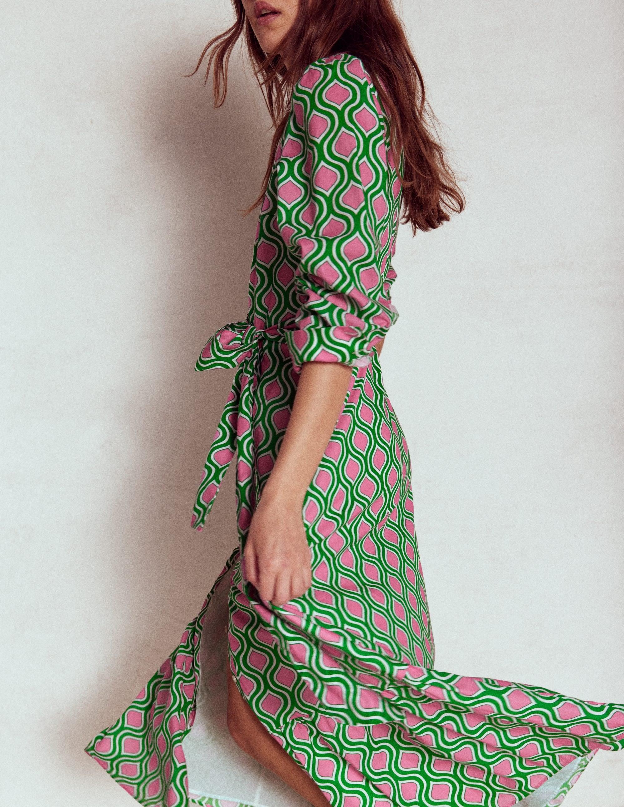 printed jersey dress Abbygail Printed Jersey Dress in Blue Multi