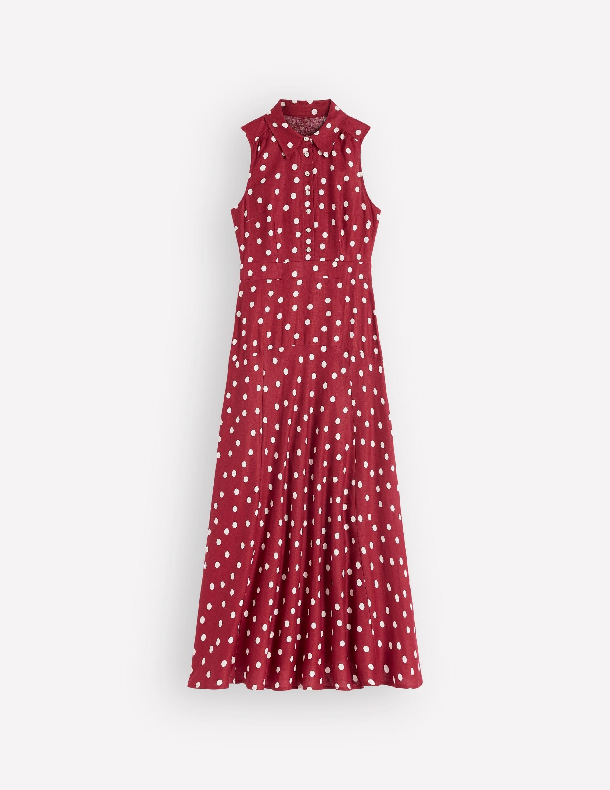 knee length dresses for ladies Ruffle Detail Tier Midi Dress-Poppy Red main image 1