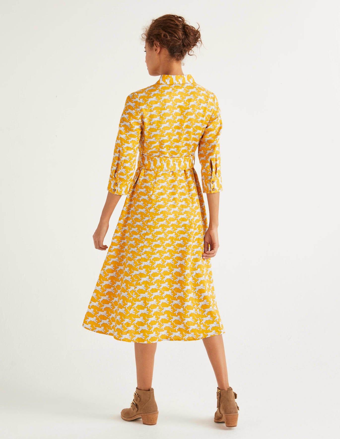 boden yellow spot dress