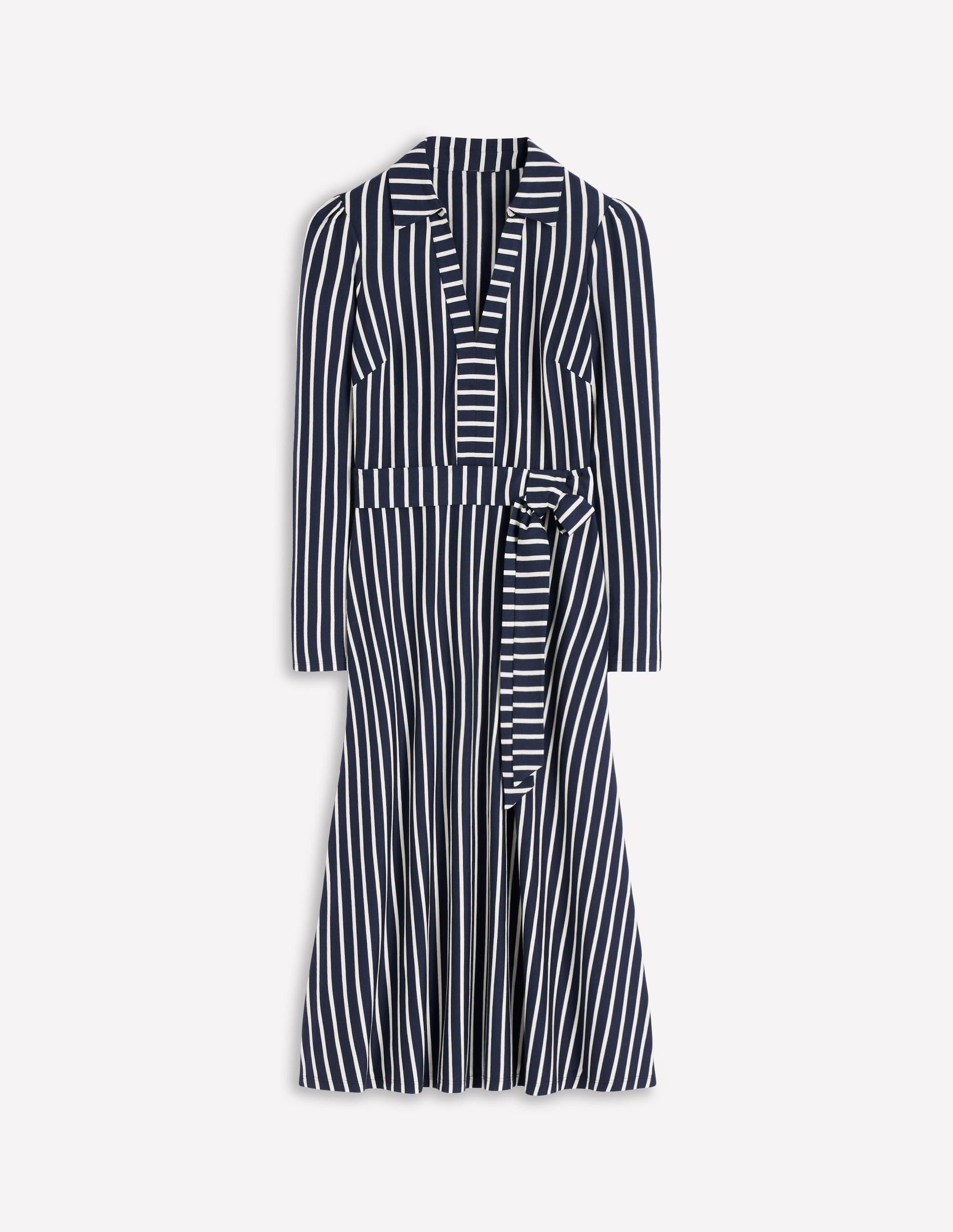 Boden Imogen Collared Jersey Dress in Blue | Lyst