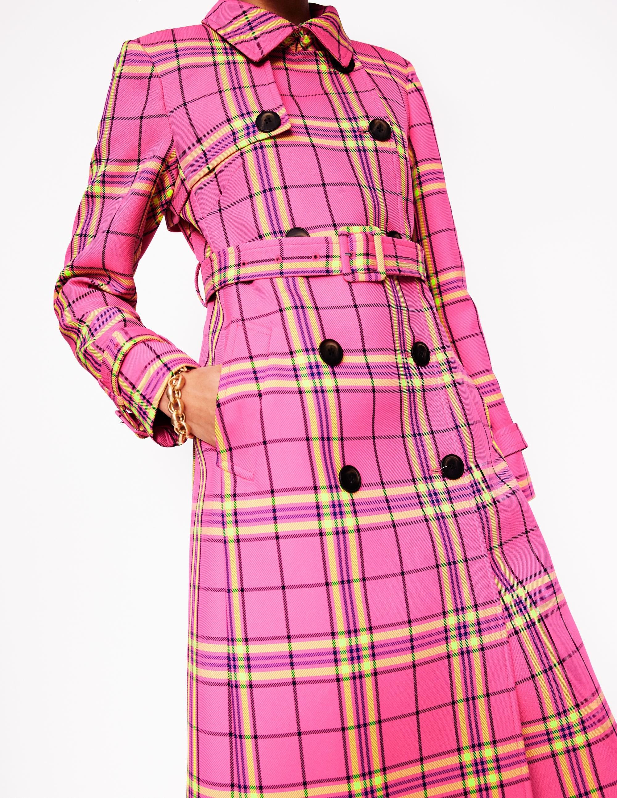 Plaid Trench Trenchcoat Boden Boden Cheltenham Trench Coat In Pink