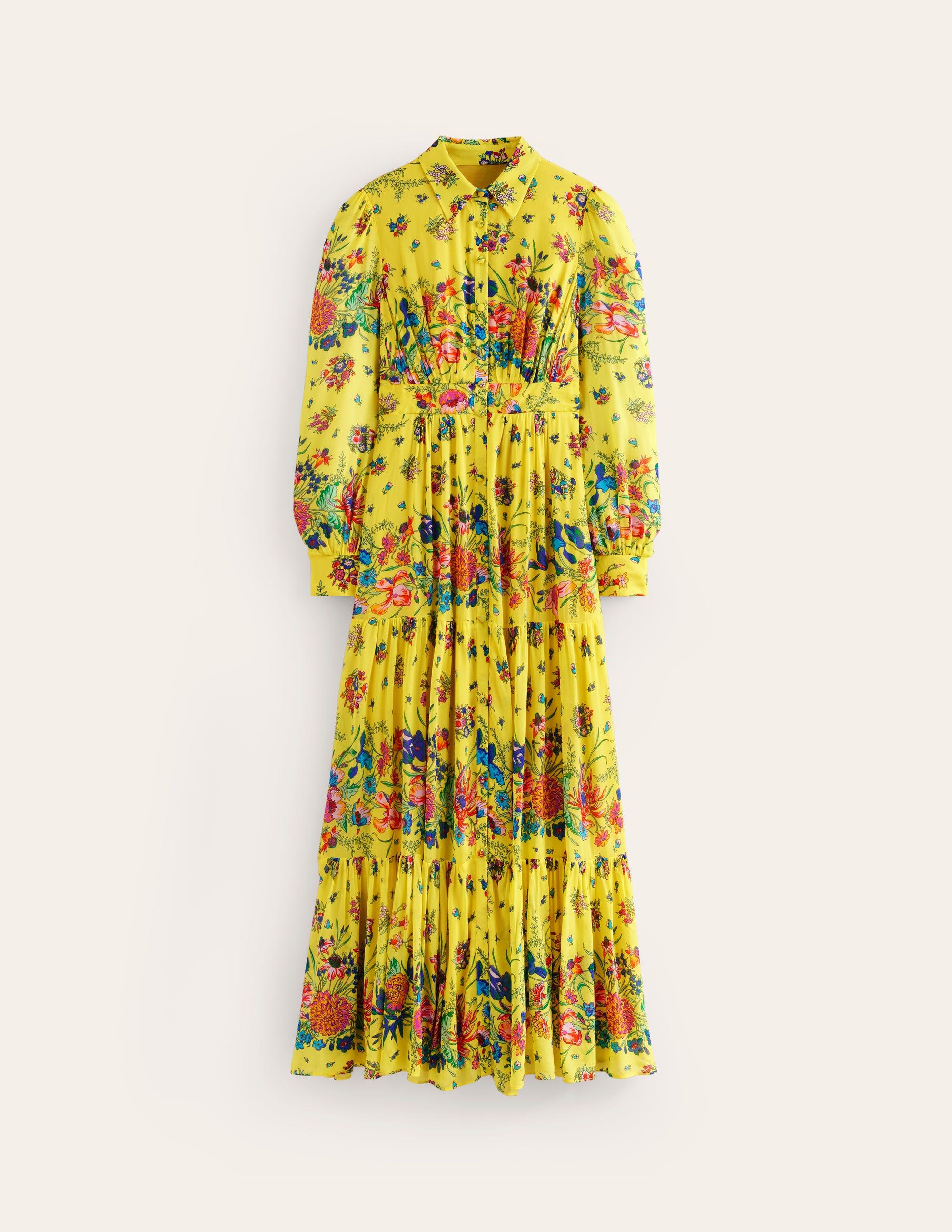 Robe chemise longue de ceremonie Boden en coloris Jaune Lyst