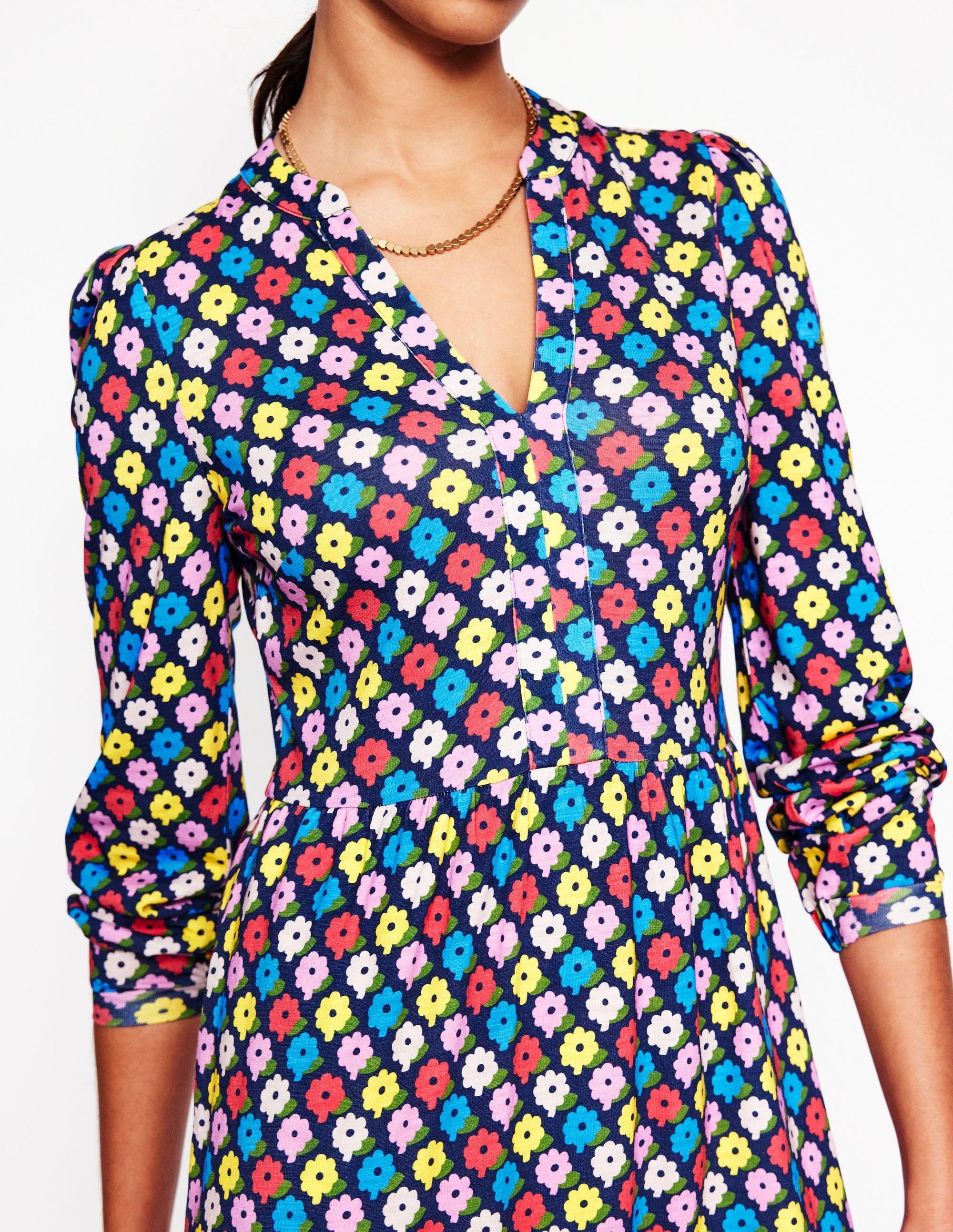 Boden Naomi Relaxed Jersey Dress-Multi, Pop Daisy in Red | Lyst UK