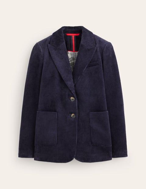 Boden Relaxed Cord Blazer in Blue Lyst