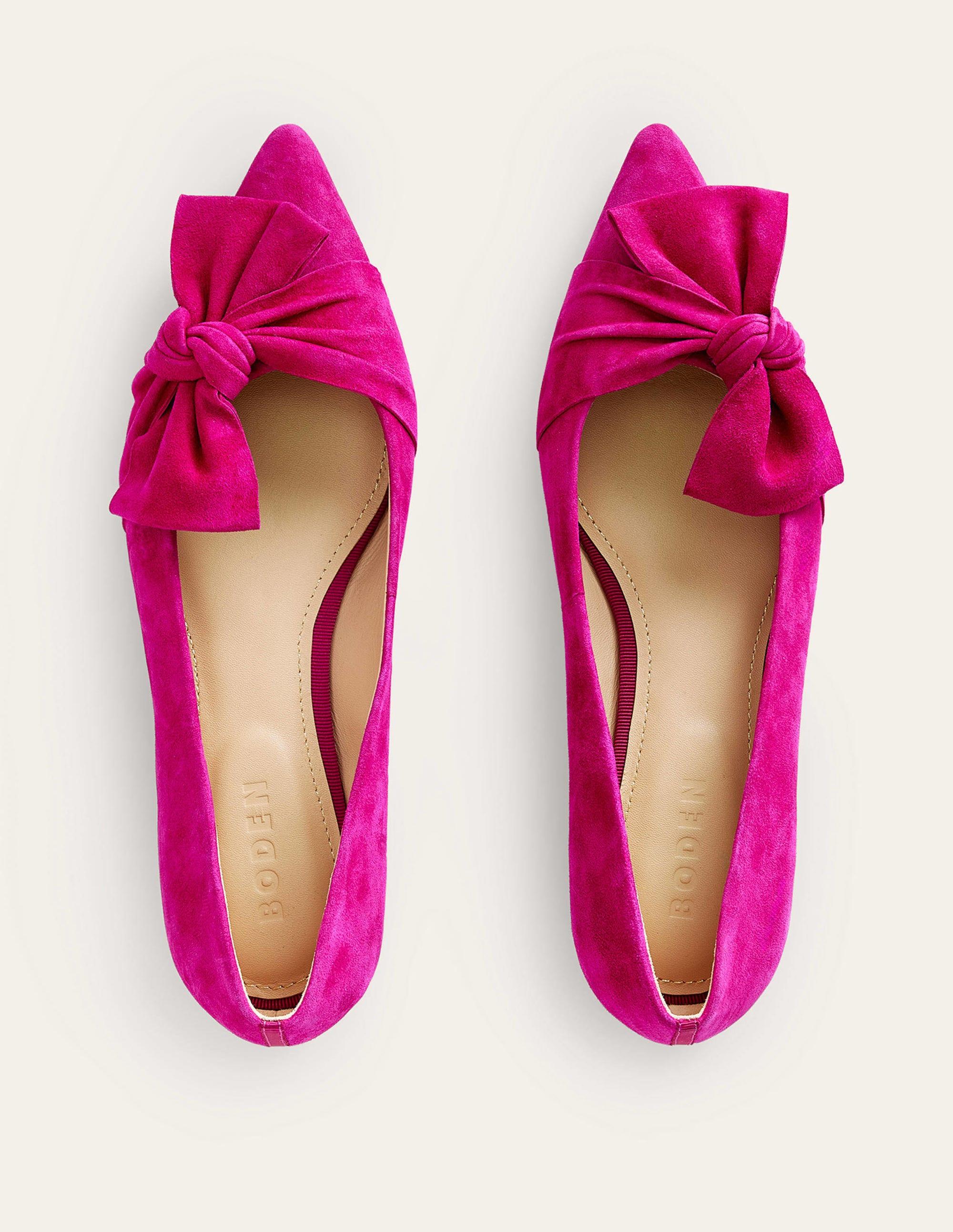 Boden Bow Ballet Flats in Pink | Lyst UK