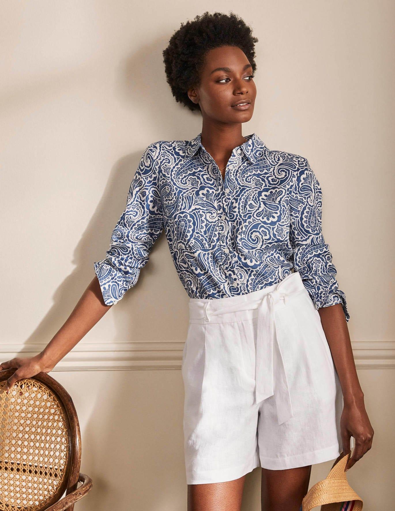 Boden white shorts sale