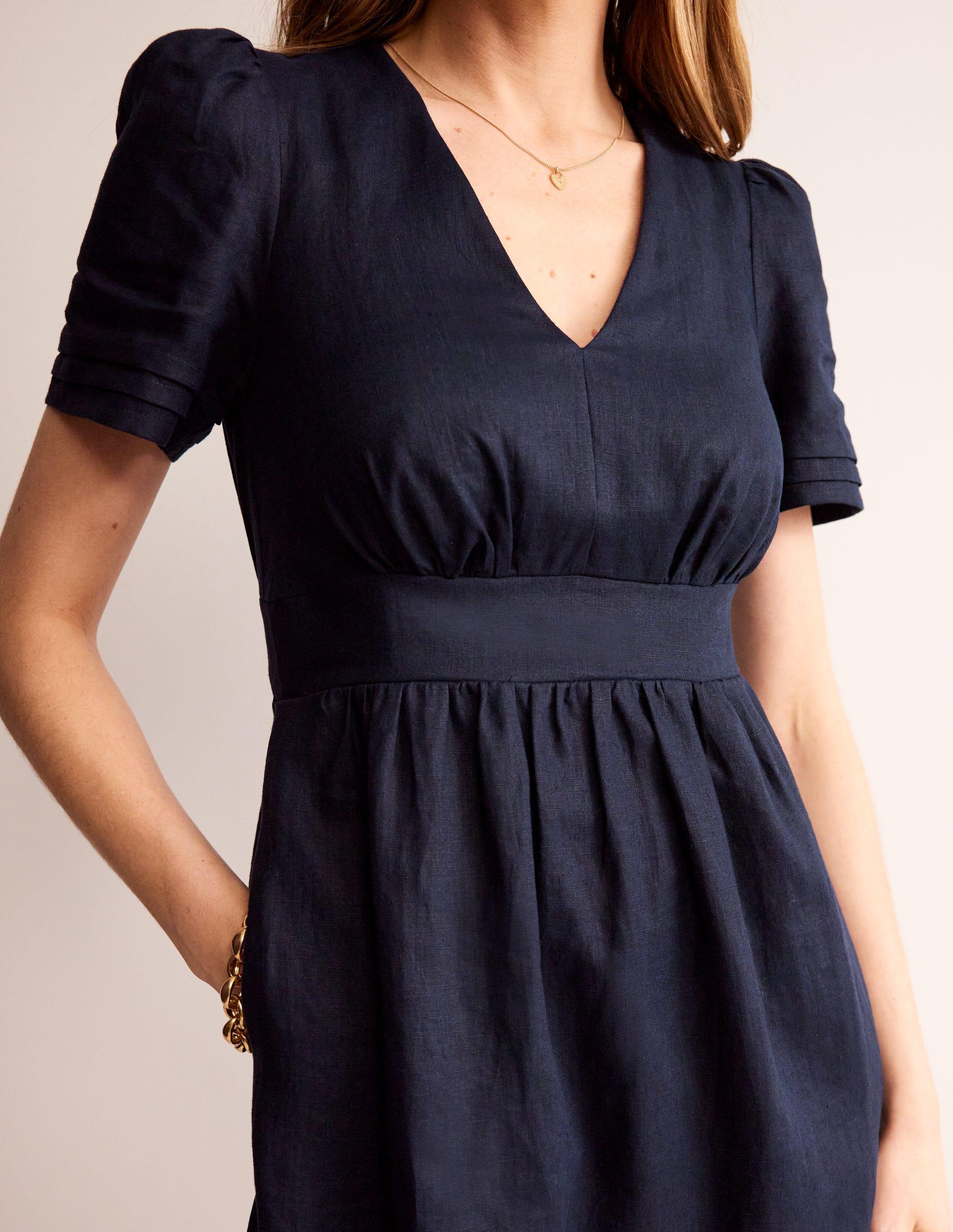 Boden Eve Linen Short Dress in Blue | Lyst Boden Eve Linen Short Dress in Blue | Lyst