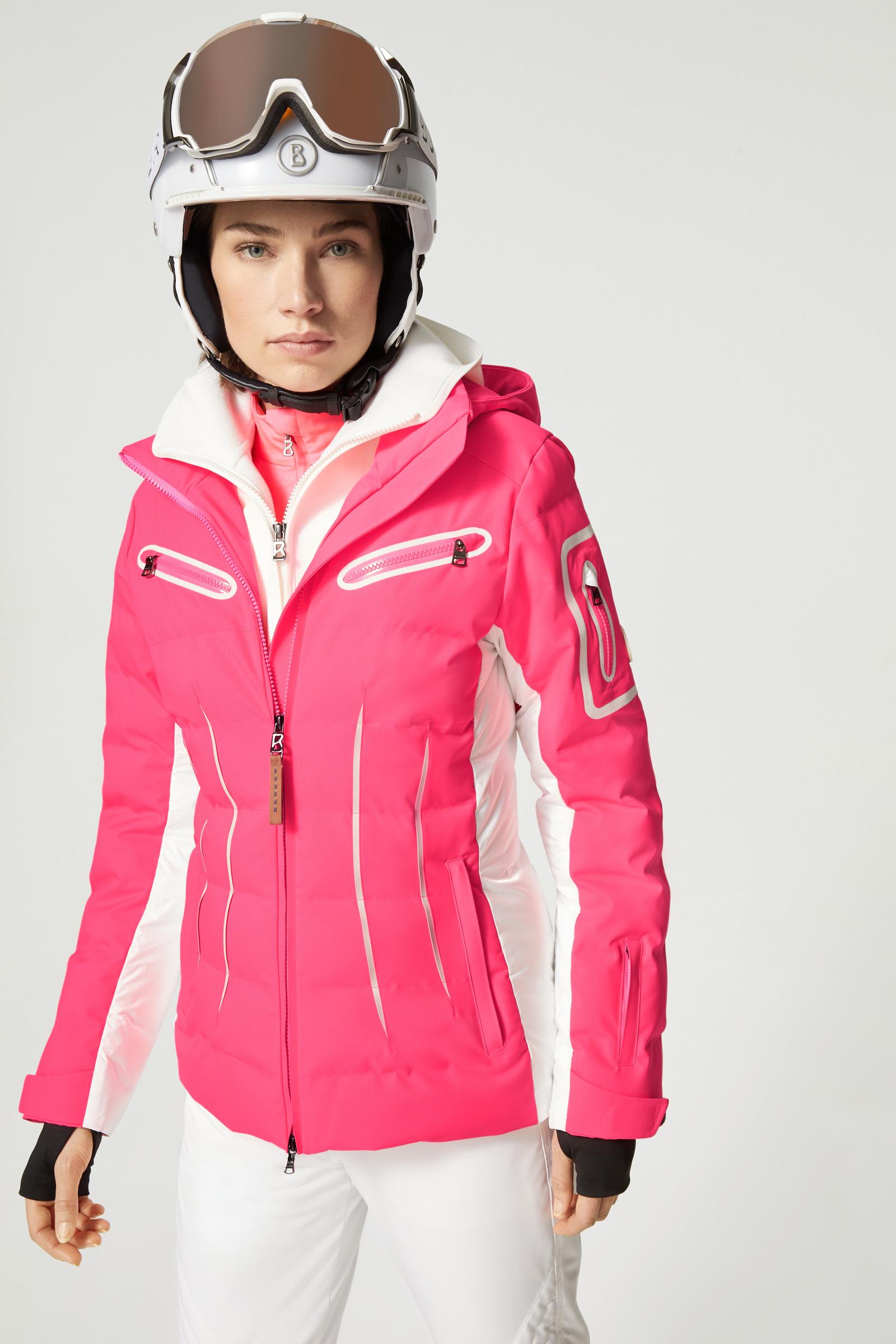 Bogner Rubber Elly Ski Jacket in Pink/White (Pink) | Lyst