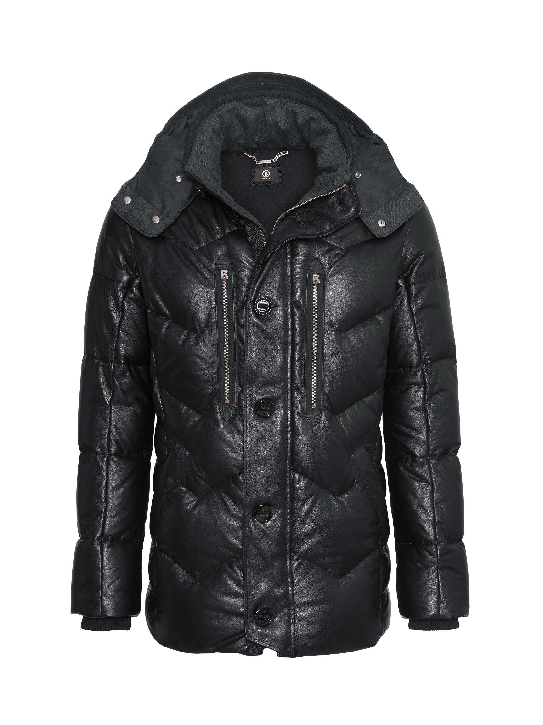 Bogner Leather Down Jacket Mircol in Black for Men - Lyst