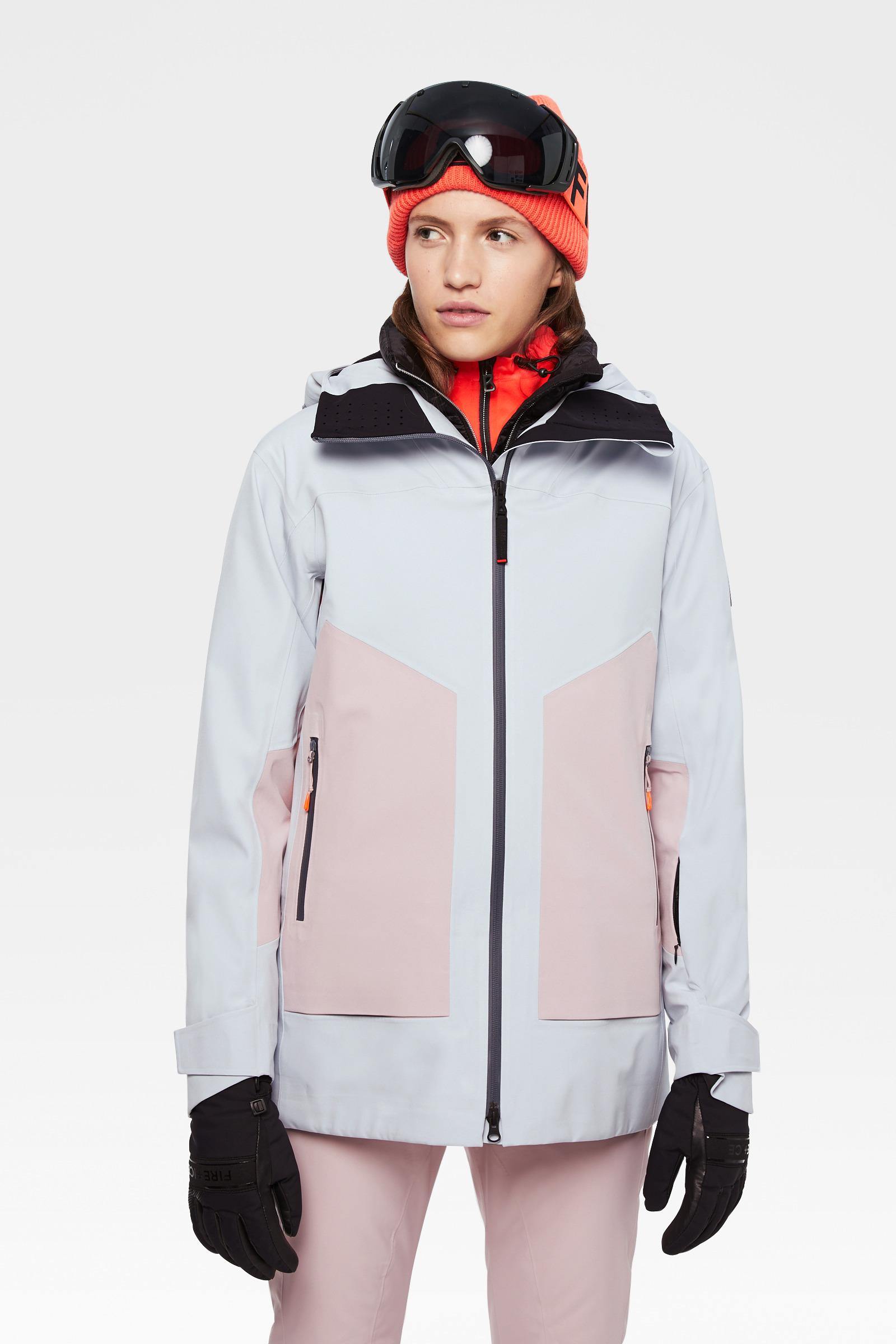 Bogner Fire + Ice Agnes Ski Jacket In Ice Gray/pink - Lyst