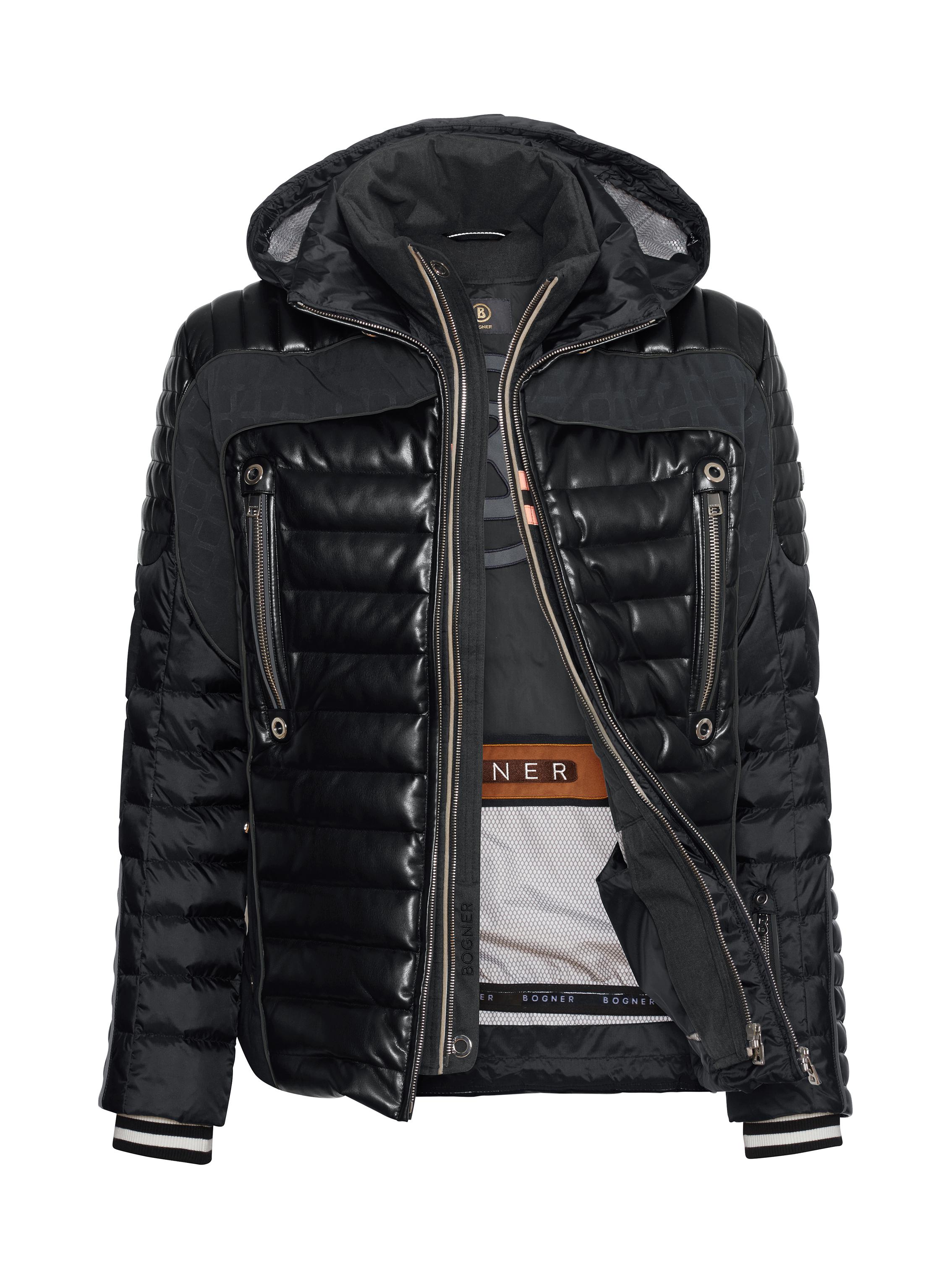 Bogner Leather Ski Down Jacket Vito in Black for Men - Lyst