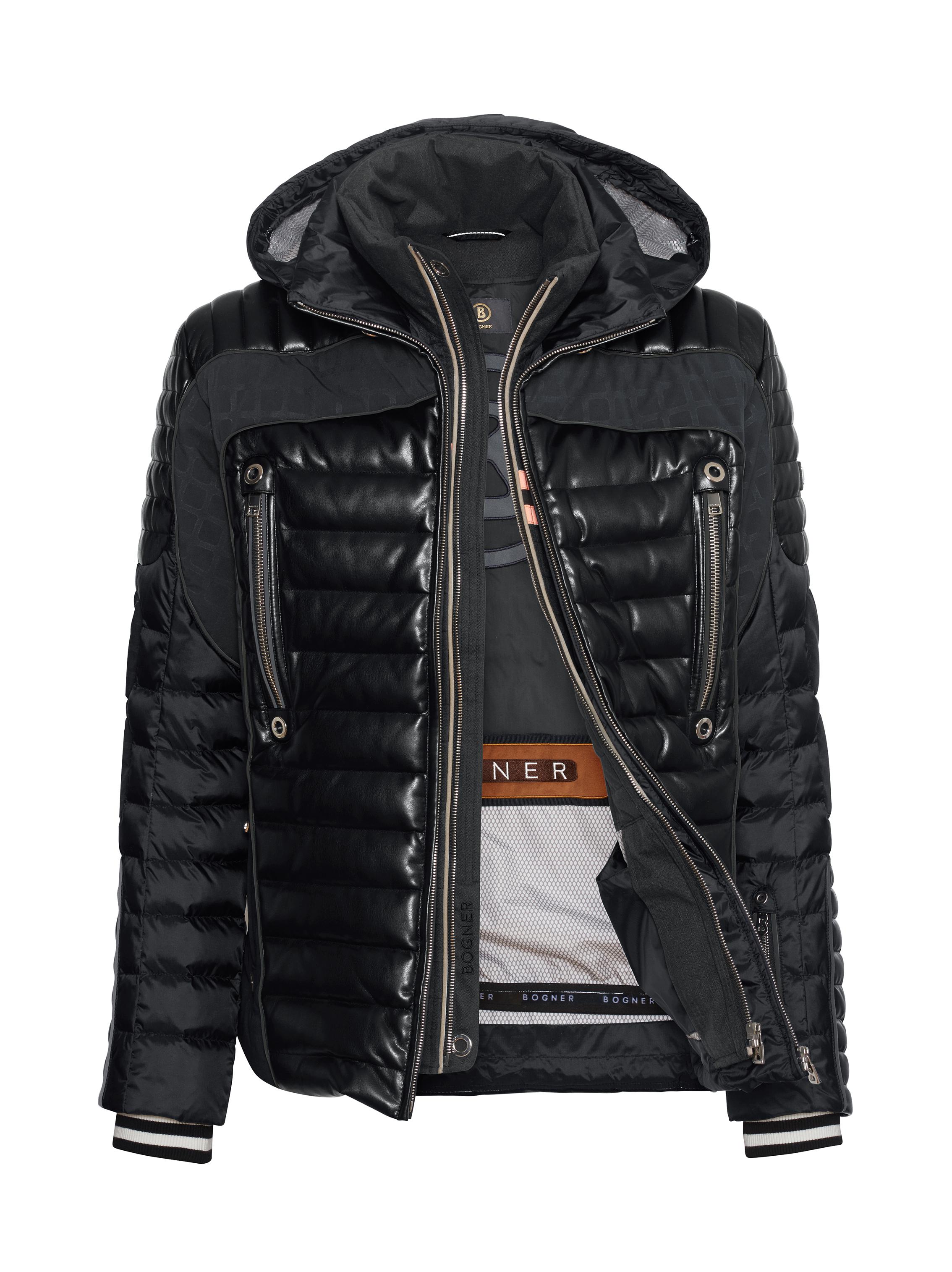 Bogner Leather Ski Down Jacket Vito in Black for Men Lyst