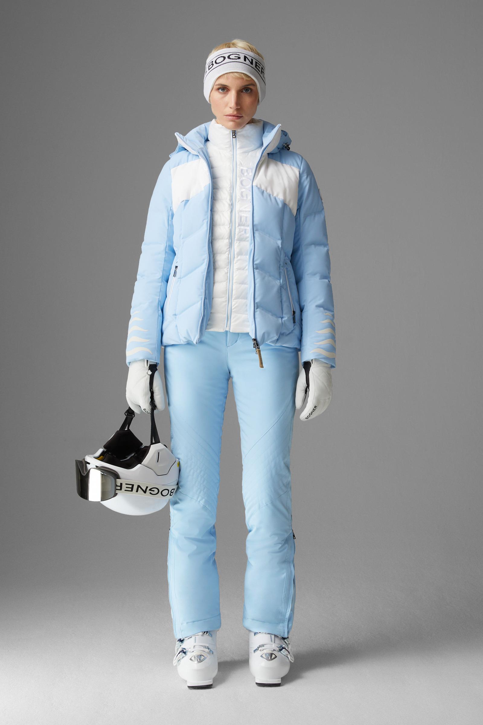 light blue ski trousers