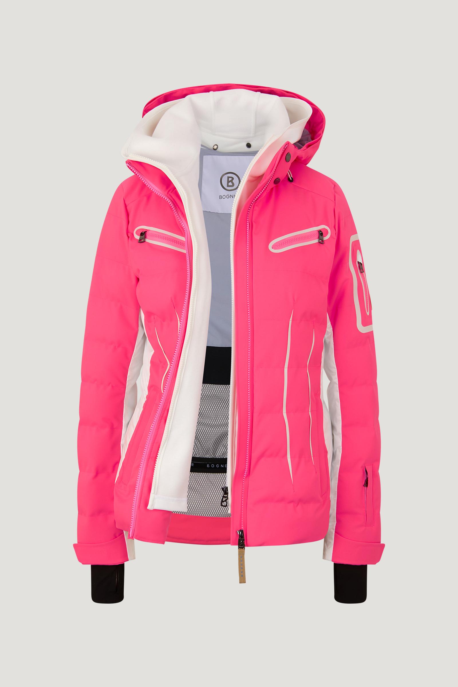 Bogner Rubber Elly Ski Jacket in Pink/White (Pink) | Lyst