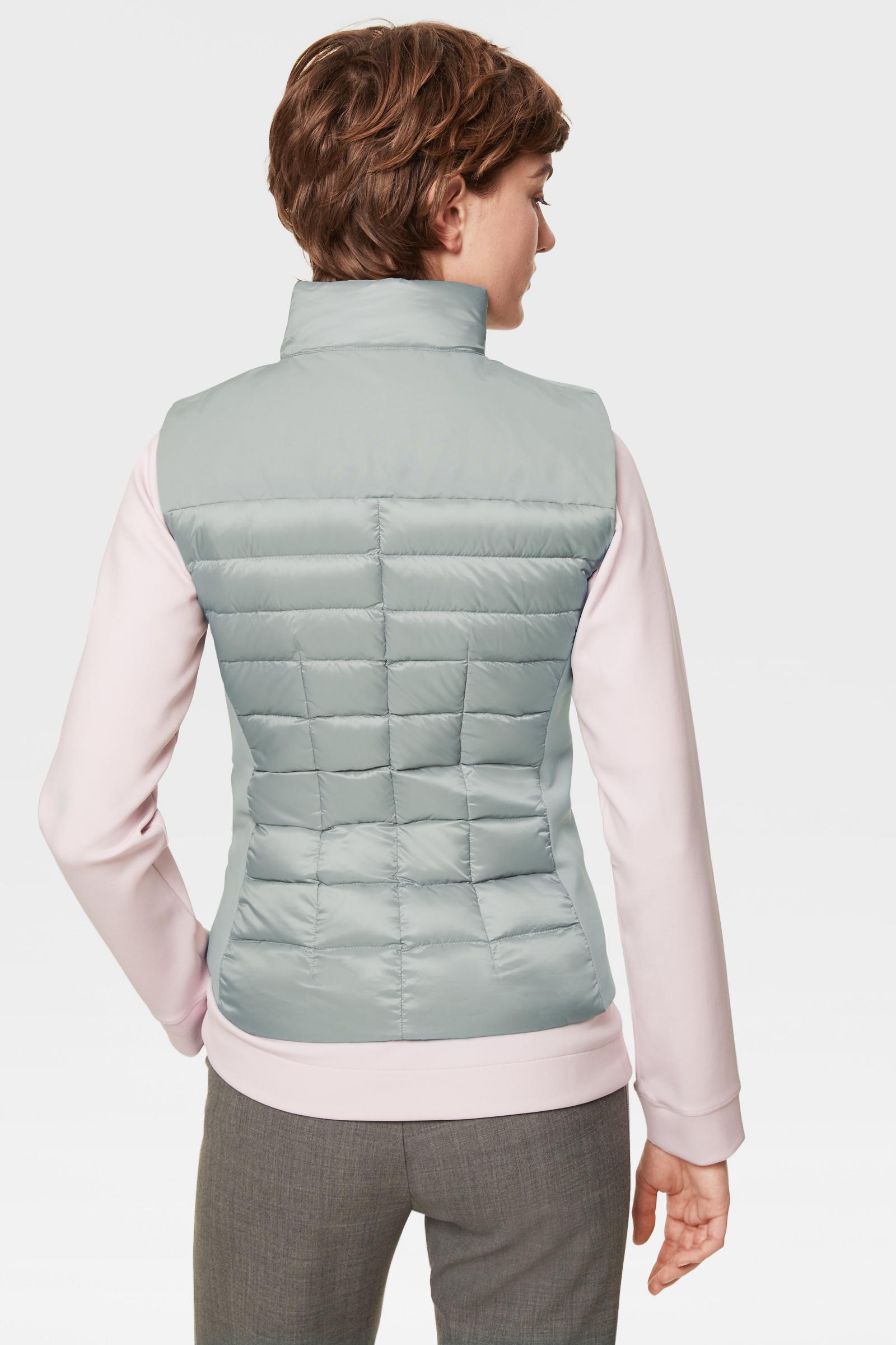 silver down vest