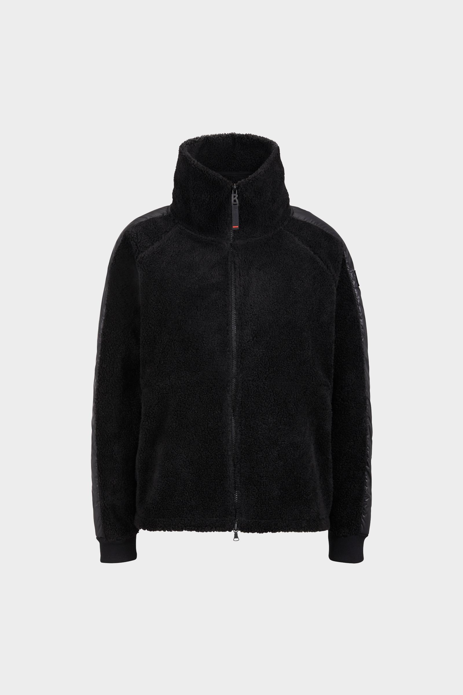 black teddy fleece jacket