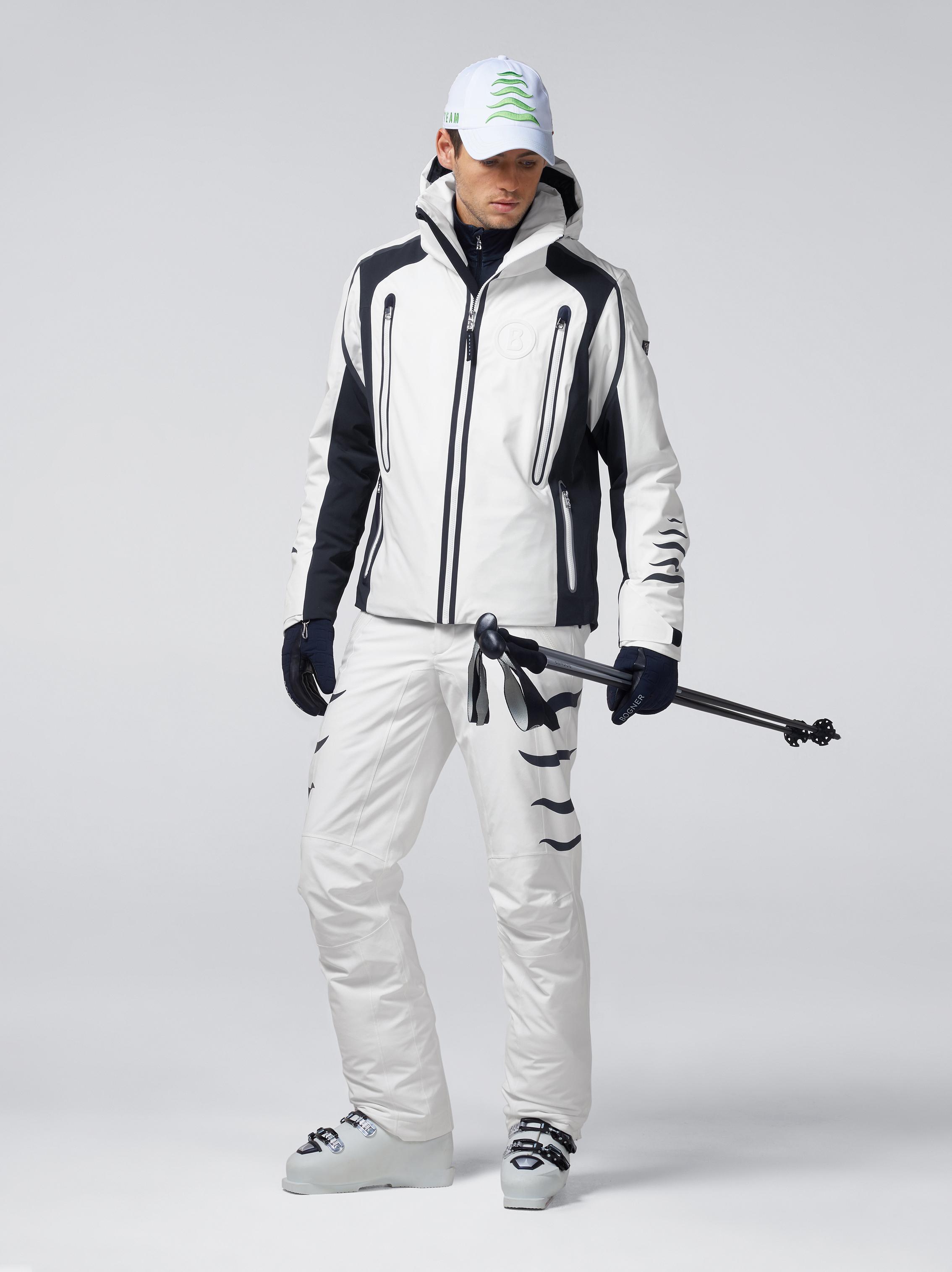 white ski outfit