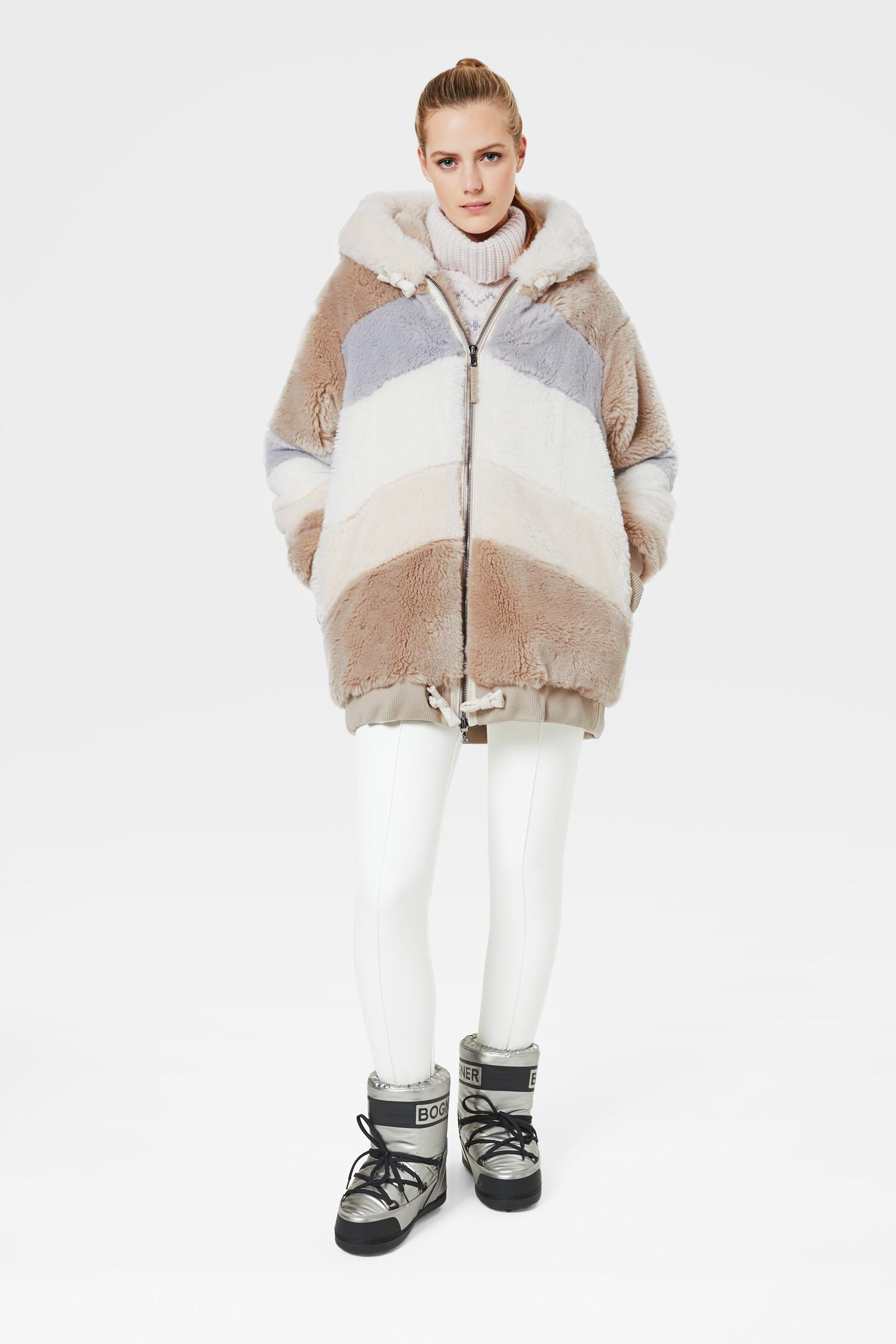 Bogner Indra Faux Fur Jacket in Beige/Brown/White (Natural) | Lyst Canada