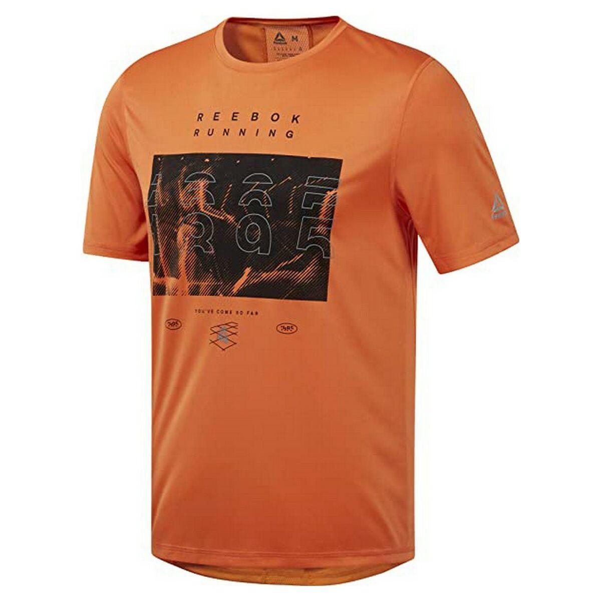 Reebok Men's Short Sleeve T-shirt Run Crew Tee Dy8322 Orange for Men | Lyst