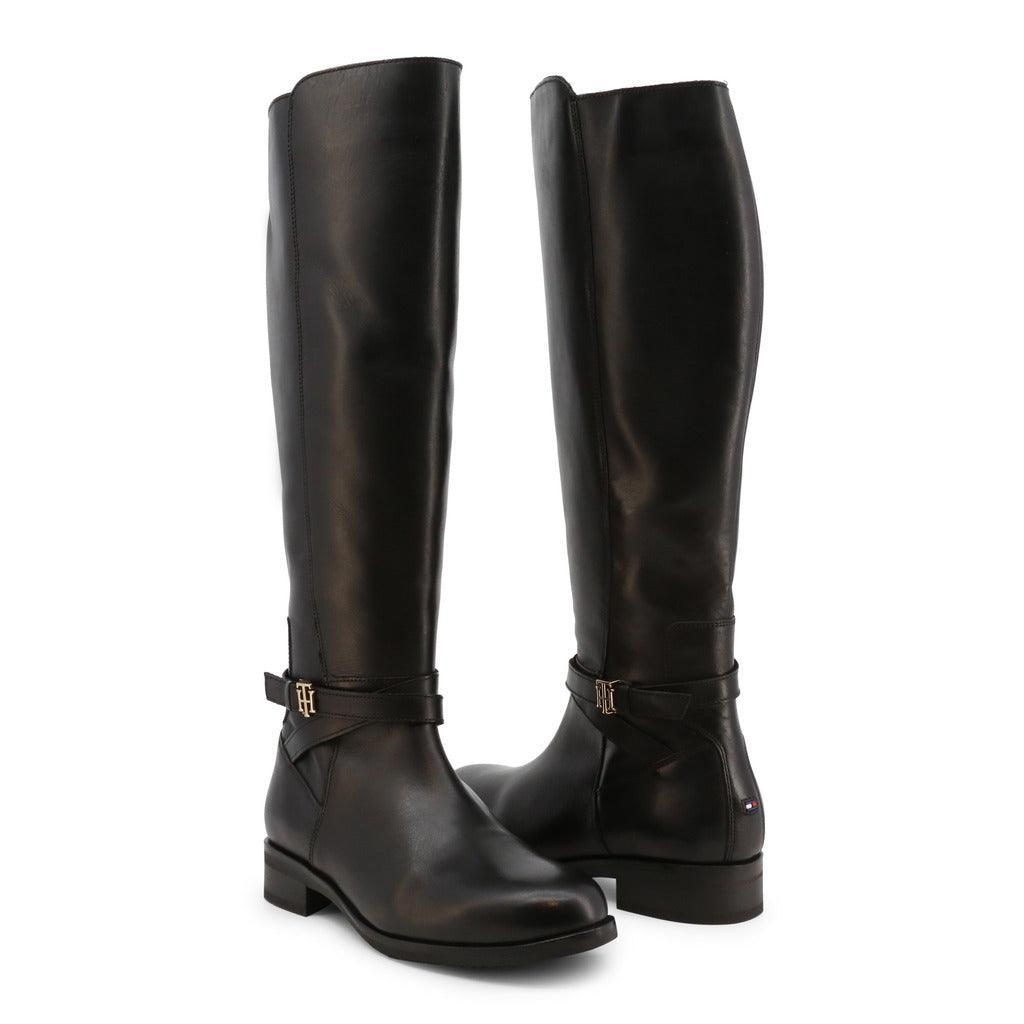Tommy Hilfiger Boots in Black | Lyst