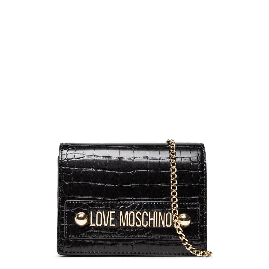 Love Moschino Love Clutch Bag in Black | Lyst