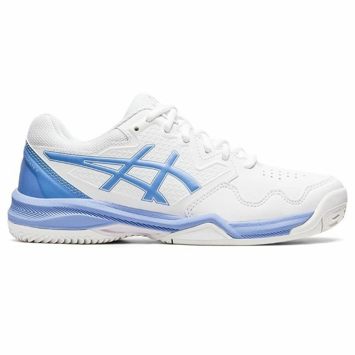 Asics Sports Trainers For Women Gel-dedicate 7 Clay White in Blue | Lyst